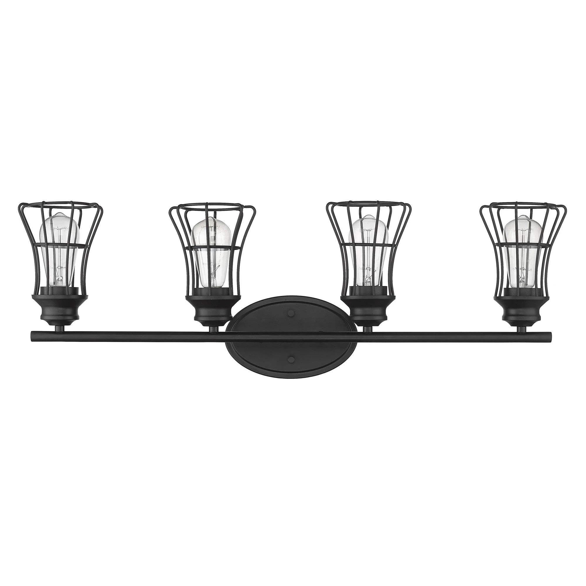 Piers 4-Light Matte Black Vanity - Image 4