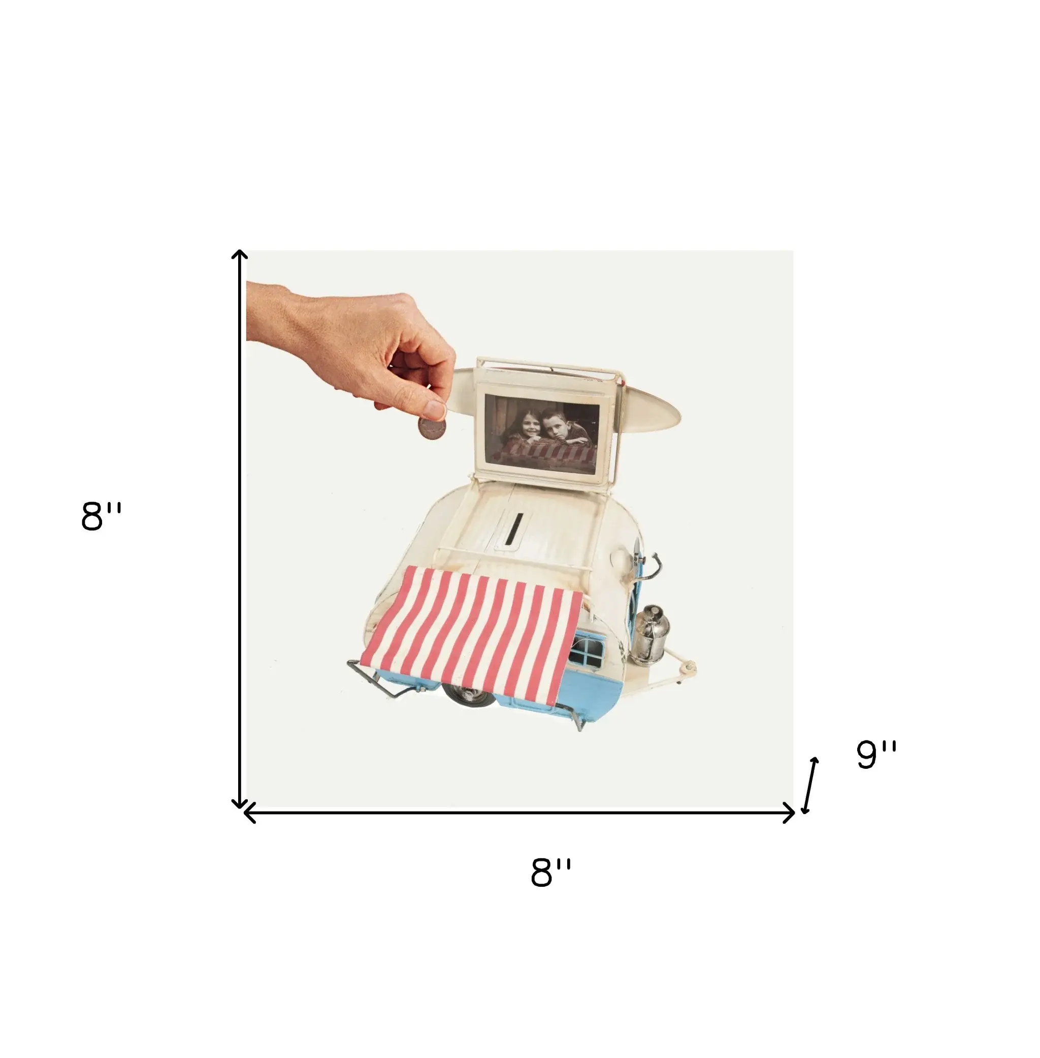Piggy Bank And Picture Frame Camper Trailer Model - Image 9
