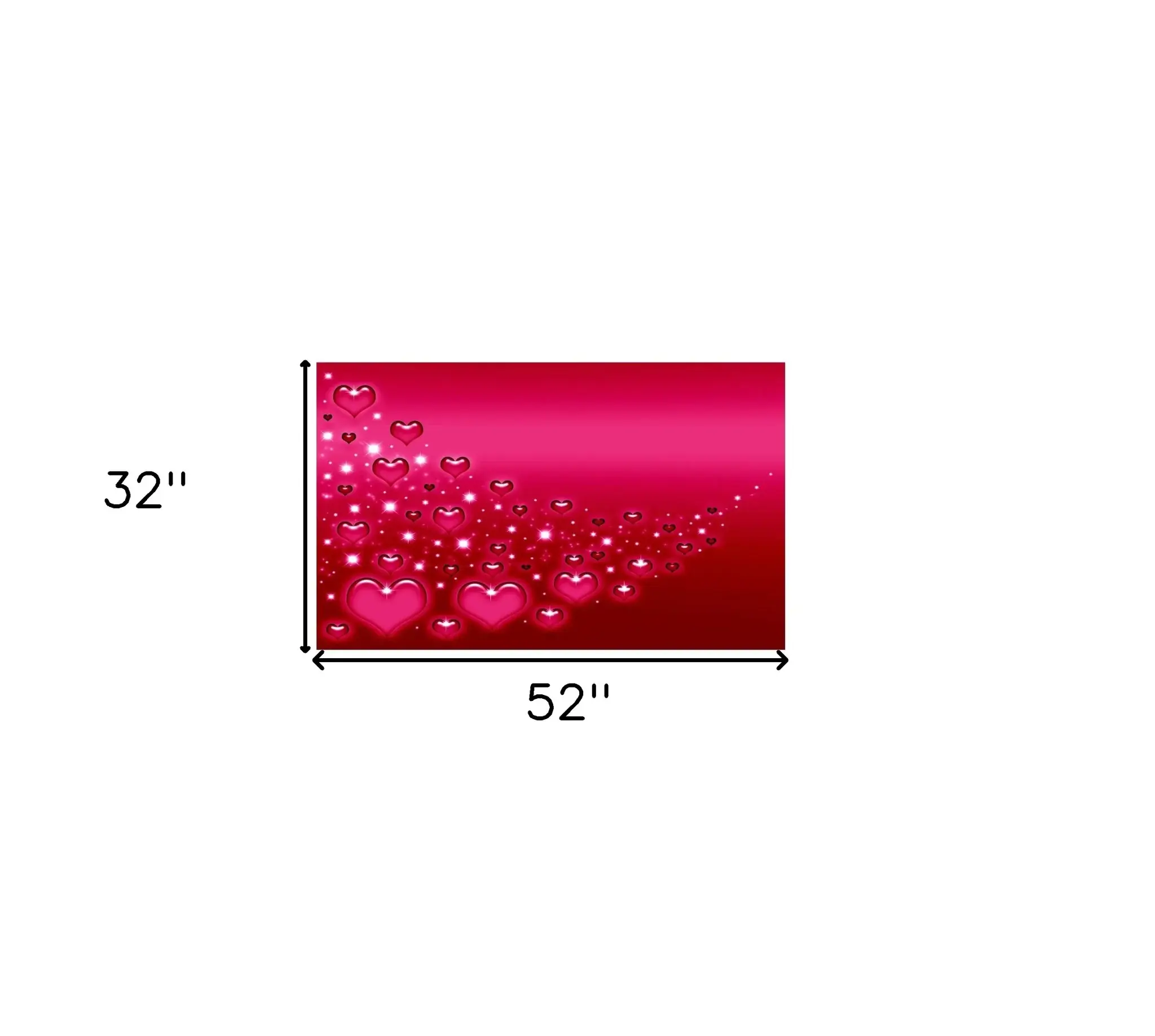 Pink Hearts Canvas Hanging Wall Art - Image 6