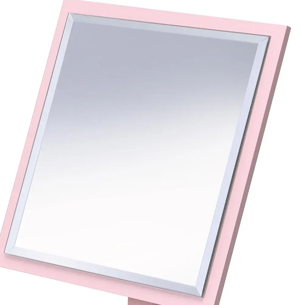 Pink Rectangle Makeup Shaving Tabletop Mirror - Image 3