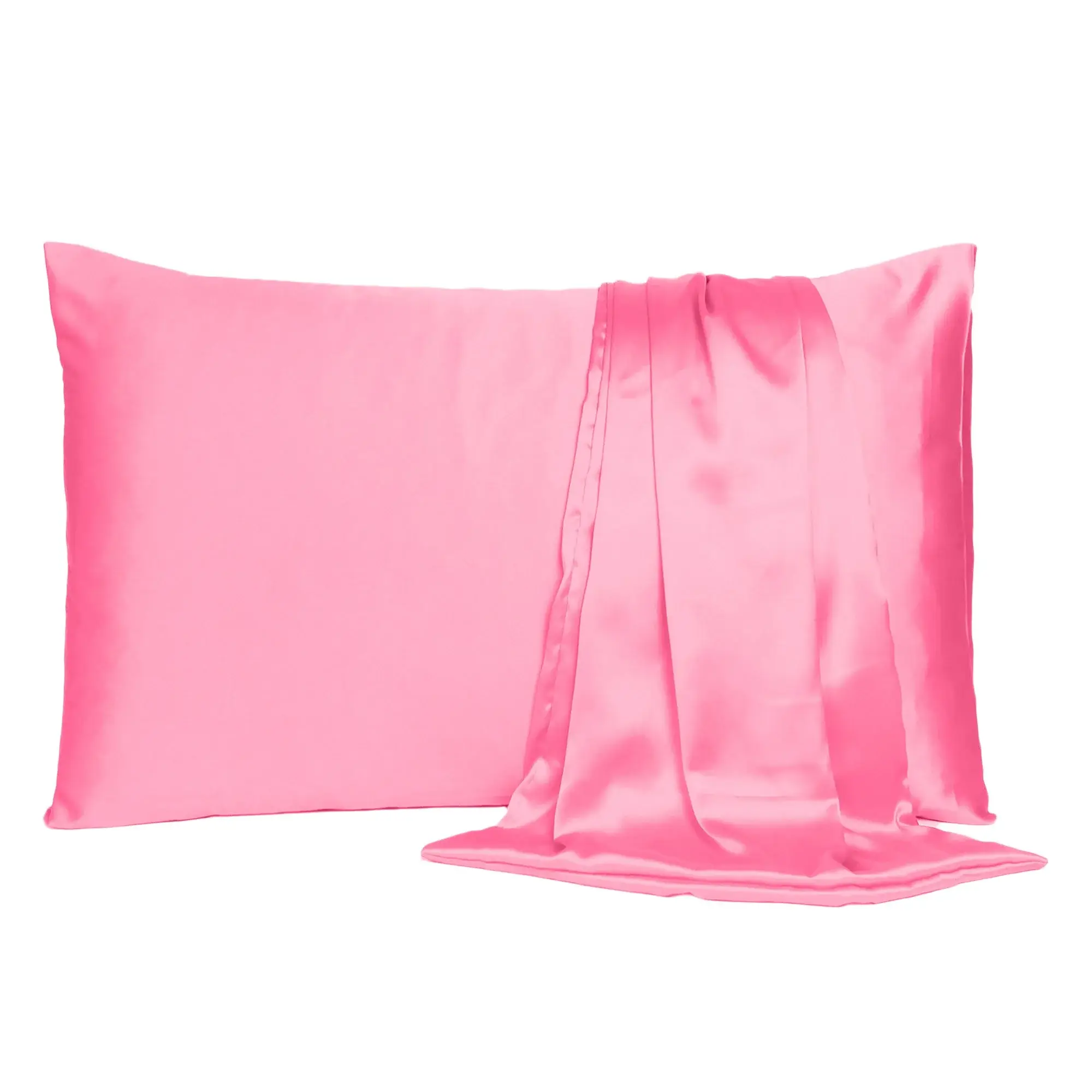 Pink Rose Dreamy Set Of 2 Silky Satin King Pillowcases - Image 4