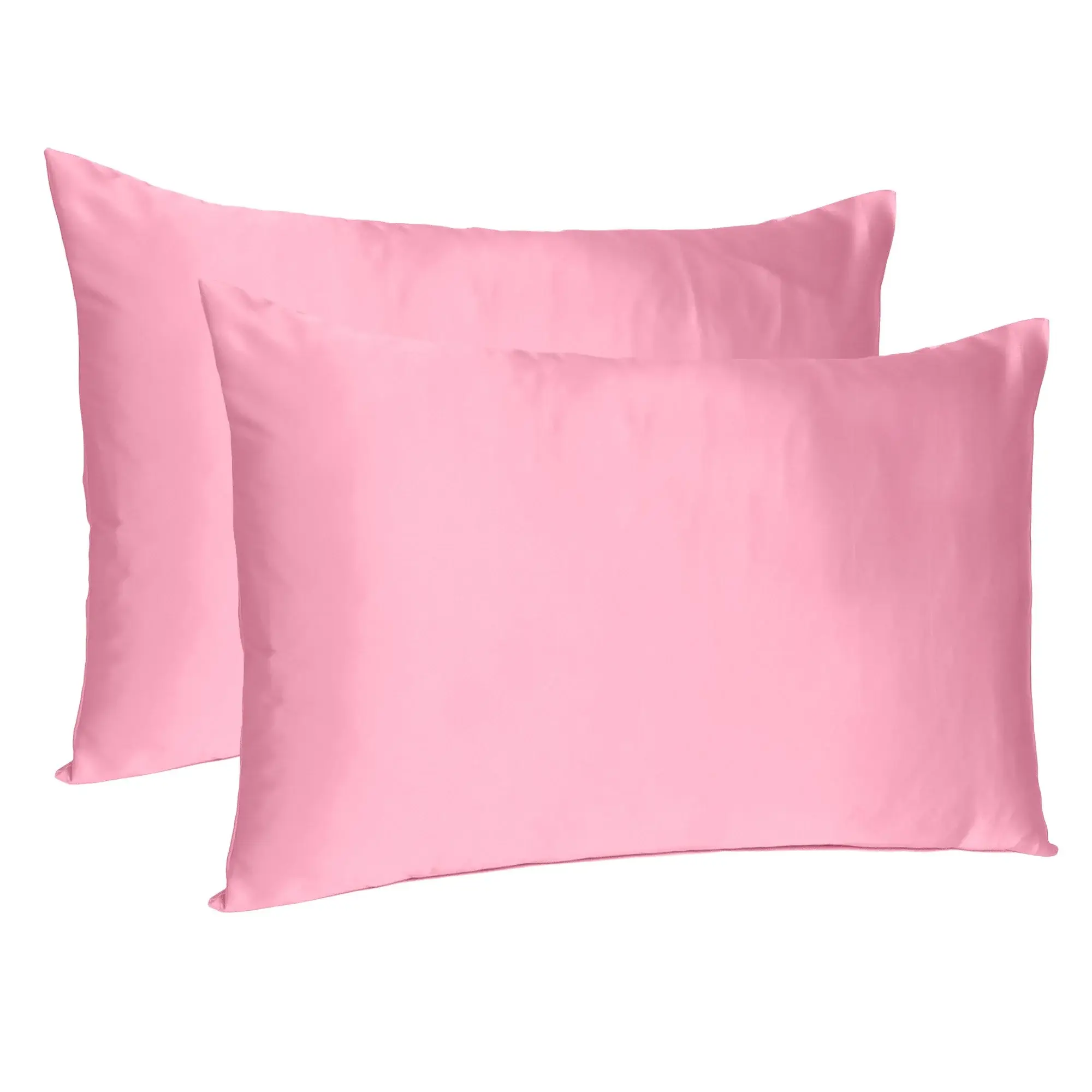 Pink Rose Dreamy Set Of 2 Silky Satin Queen Pillowcases - Image 3