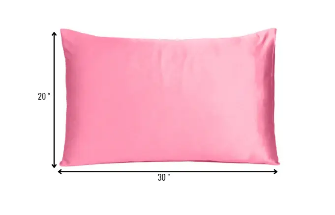 Pink Rose Dreamy Set Of 2 Silky Satin Queen Pillowcases - Image 8