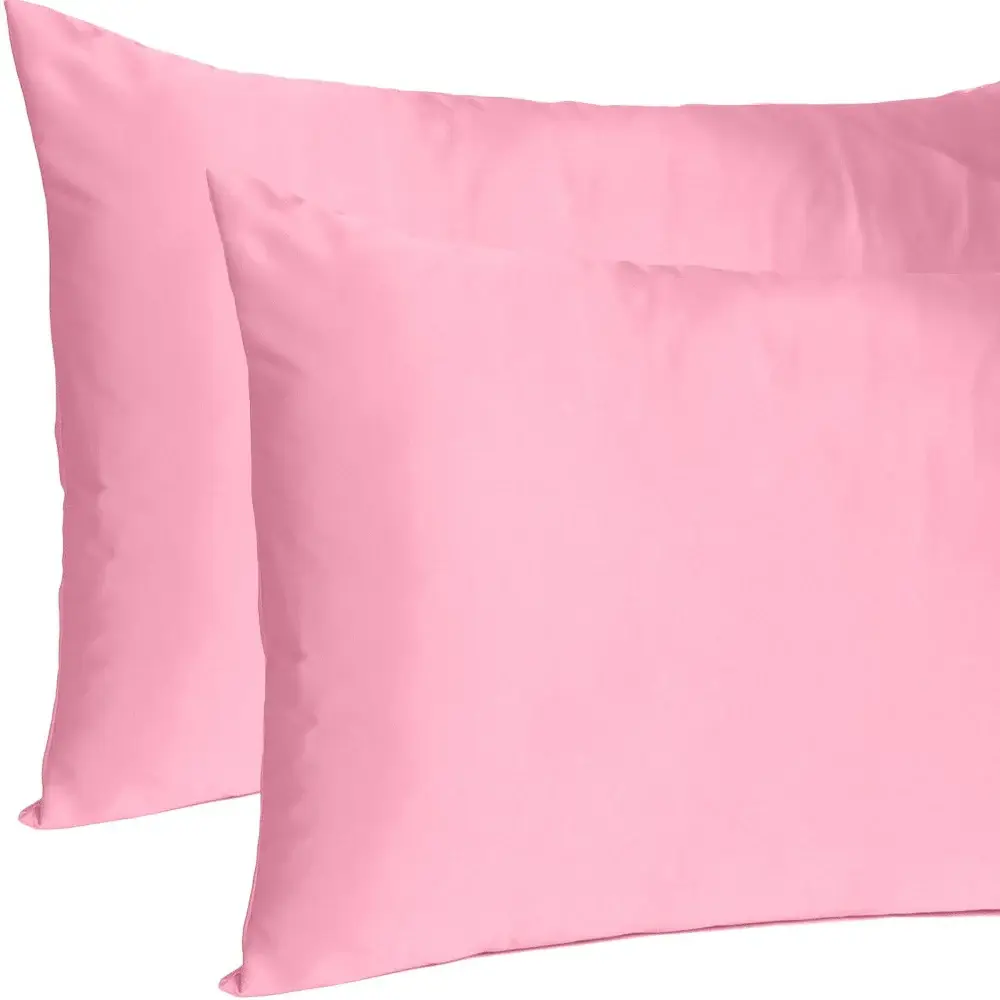 Pink Rose Dreamy Set Of 2 Silky Satin Standard Pillowcases - Image 7