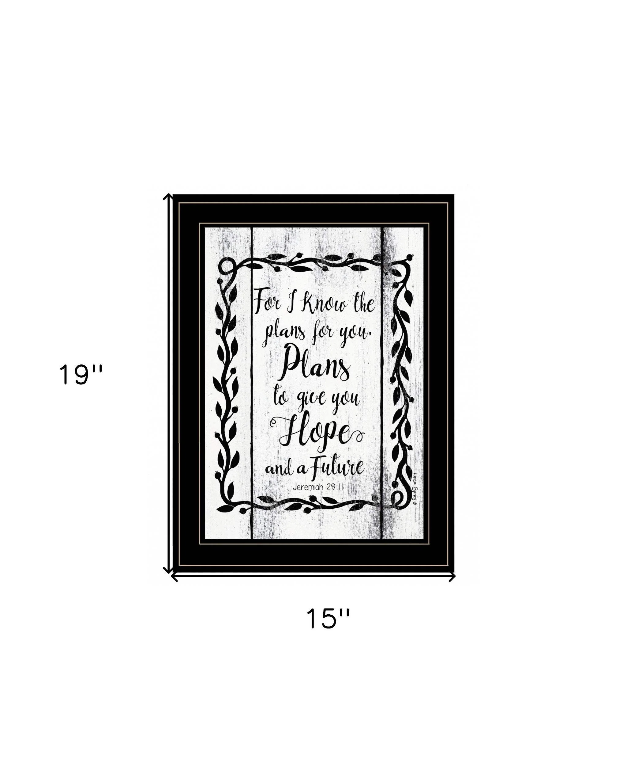 Plans to Give You Hope 2 Black Framed Print Wall Art - Image 6