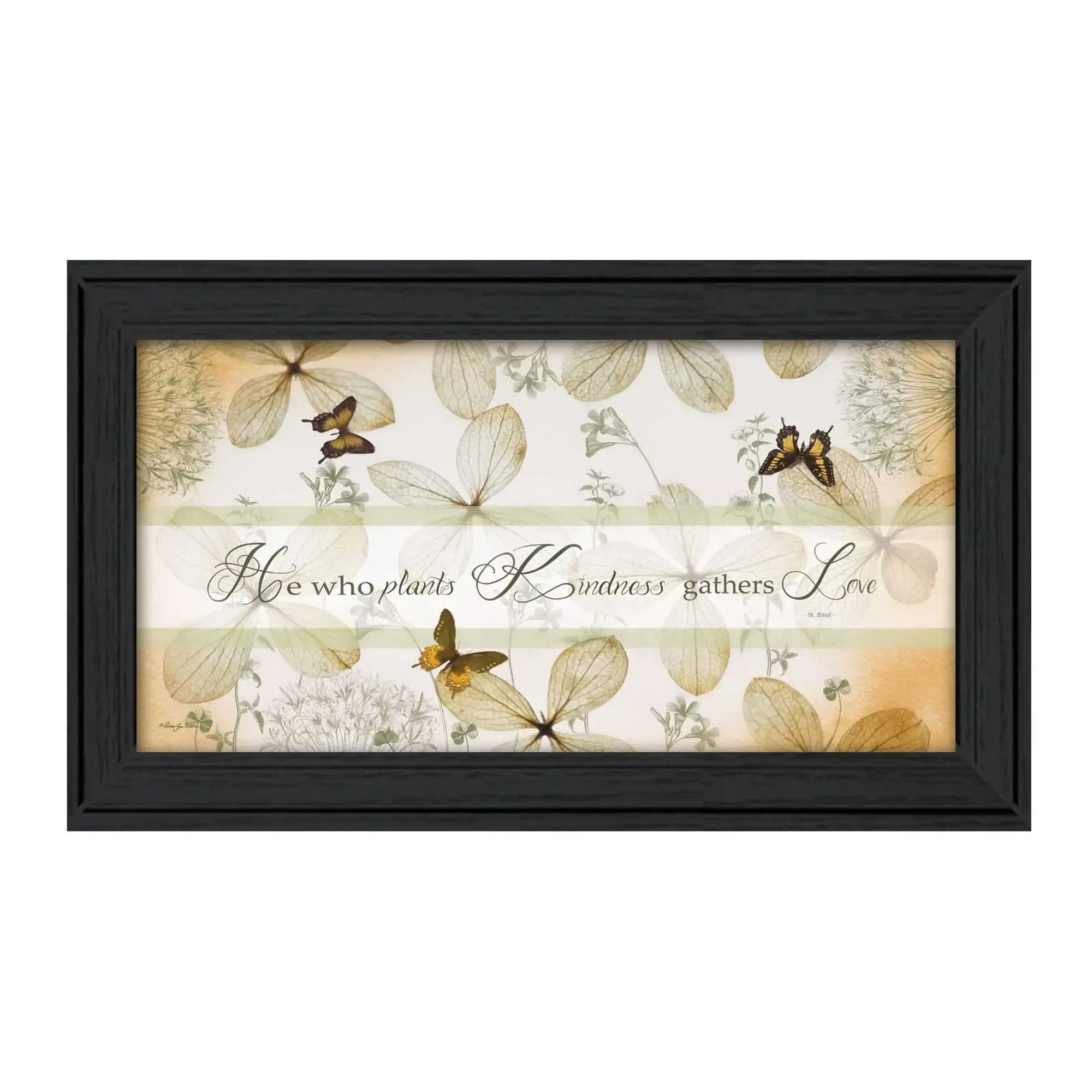 Plant Kindness Black Framed Print Wall Art - Image 2