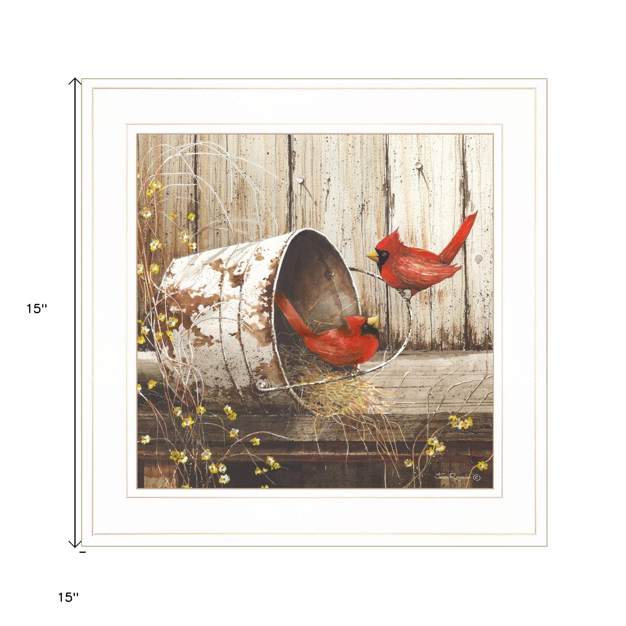 Playing Around 15x15 White Framed Print Wall Art - Image 5