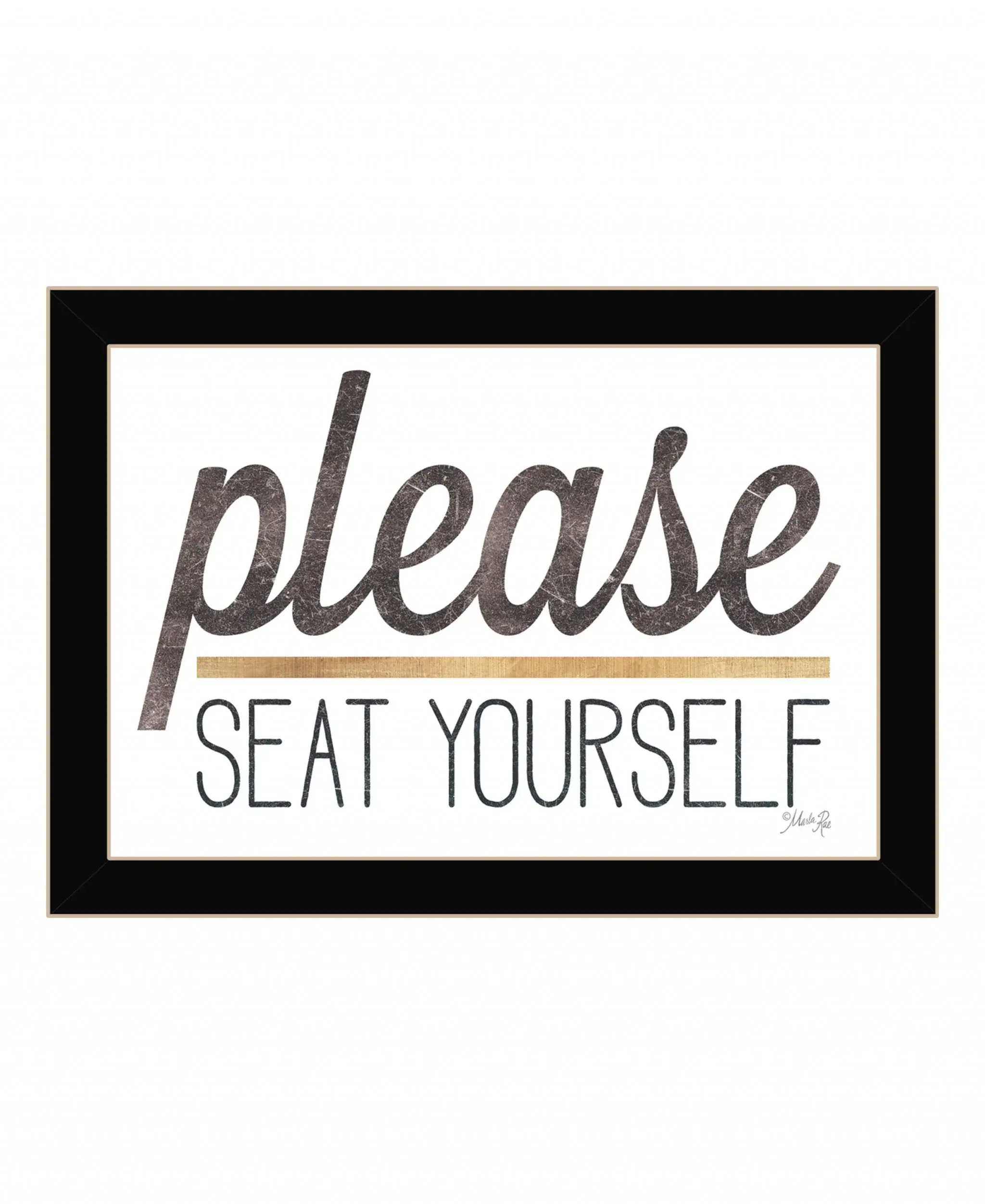 Please Seat Yourself 1 Black Framed Print Wall Art - Image 2