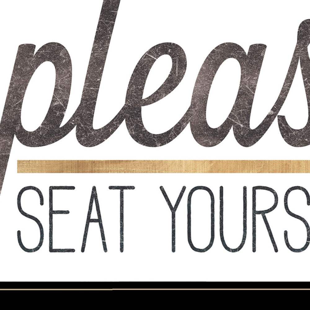 Please Seat Yourself 3 Black Framed Print Wall Art - Image 4