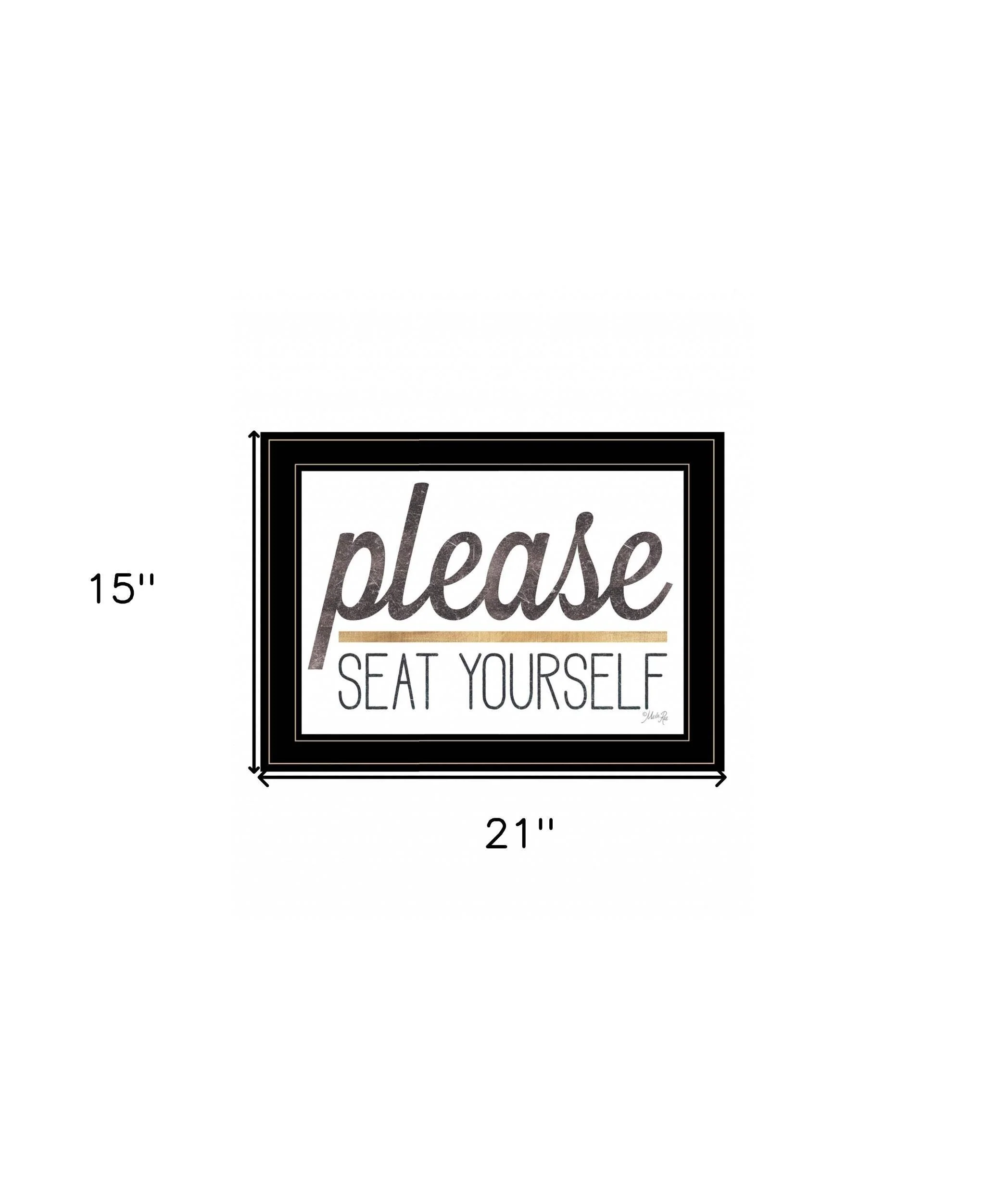 Please Seat Yourself 3 Black Framed Print Wall Art - Image 5
