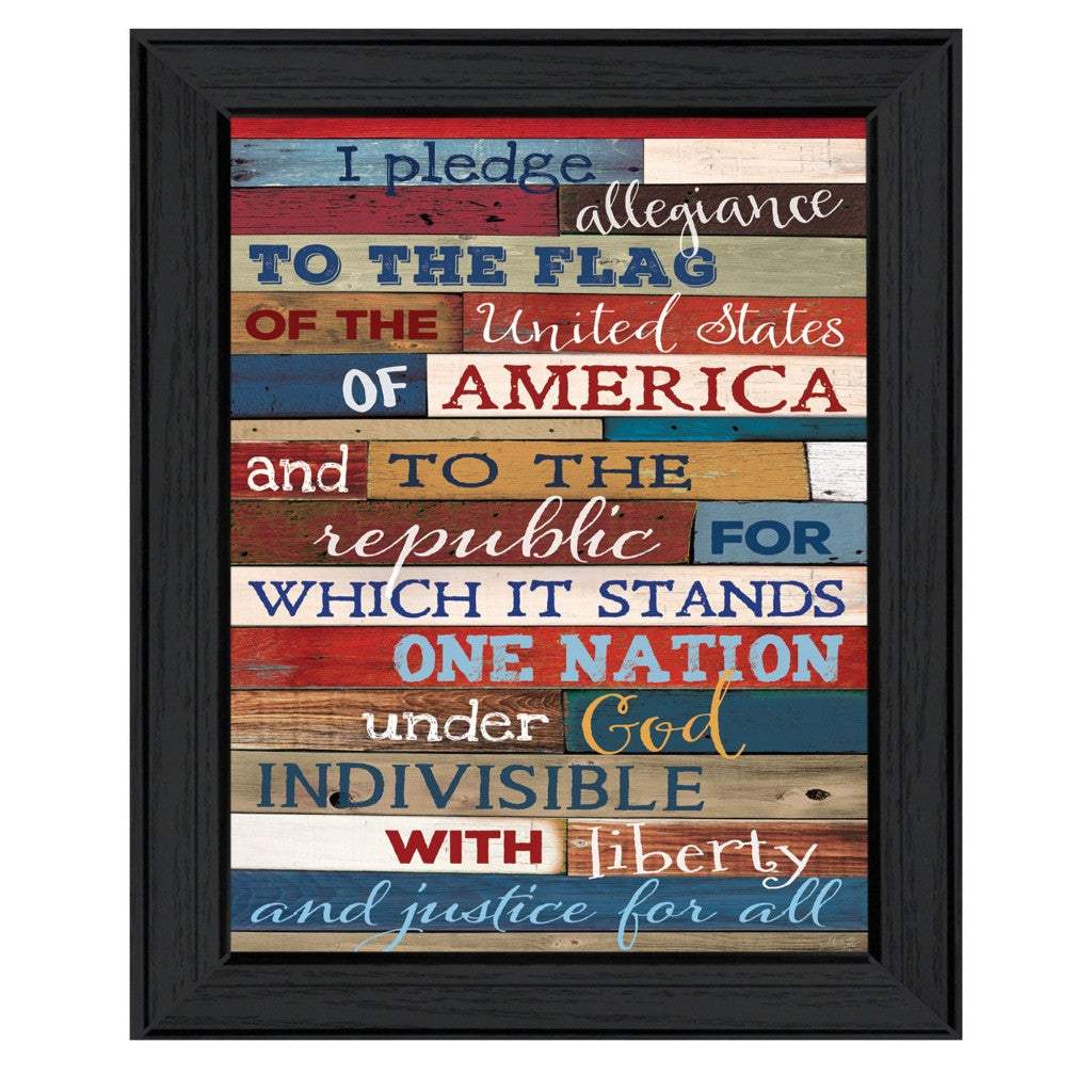 Pledge of Allegiance 3 Black Framed Print Wall Art - Image 2