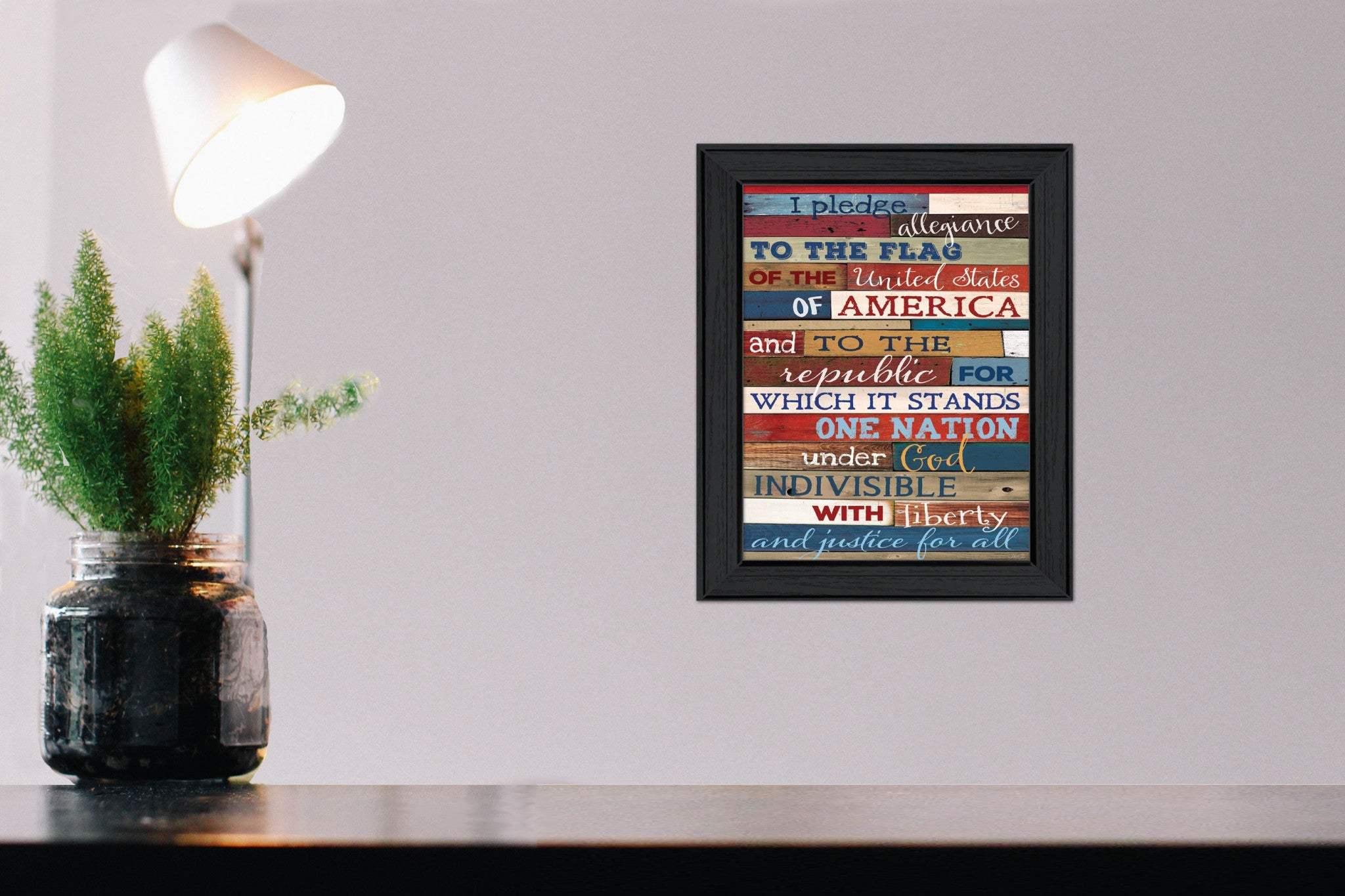 Pledge of Allegiance 3 Black Framed Print Wall Art - Image 5