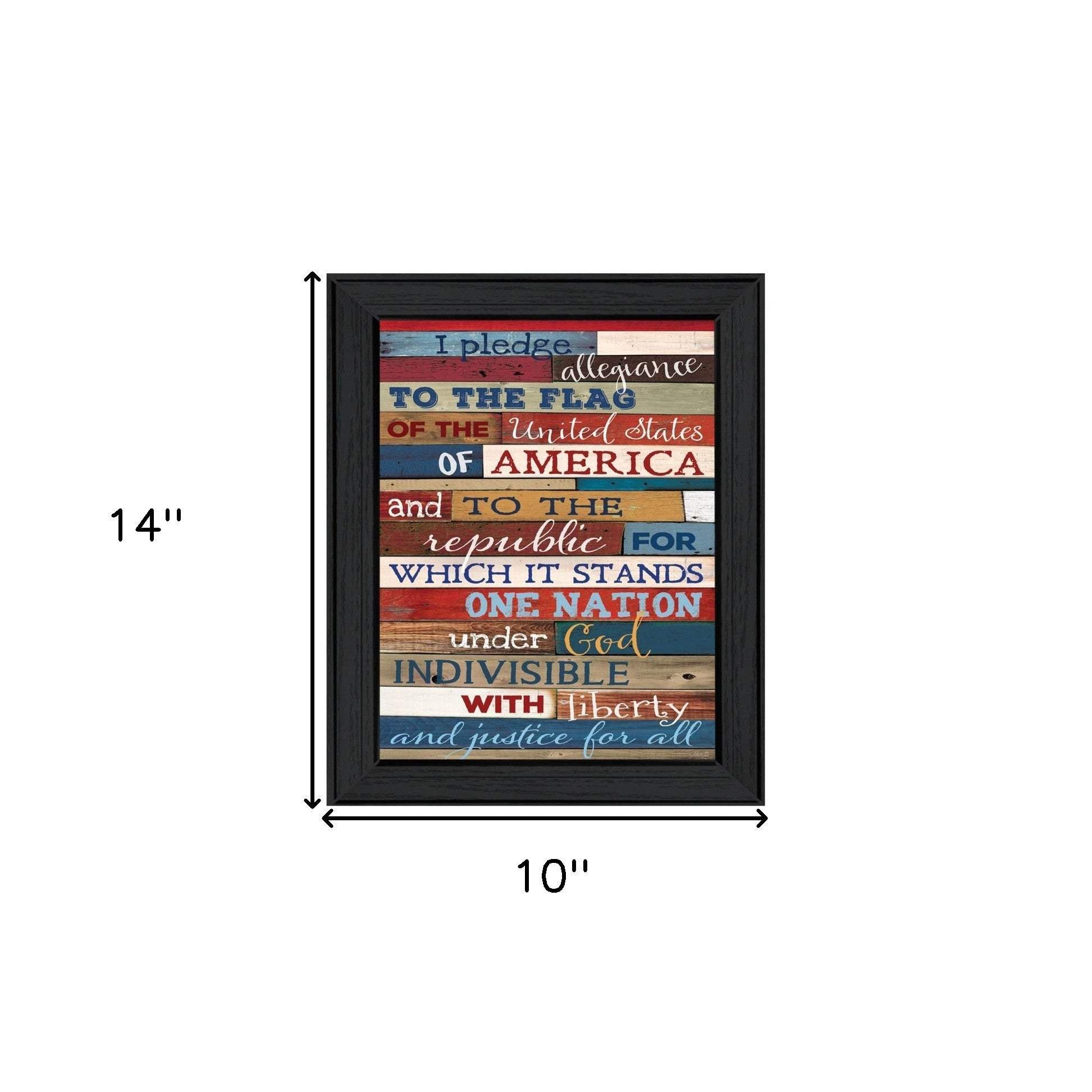 Pledge of Allegiance 3 Black Framed Print Wall Art - Image 6