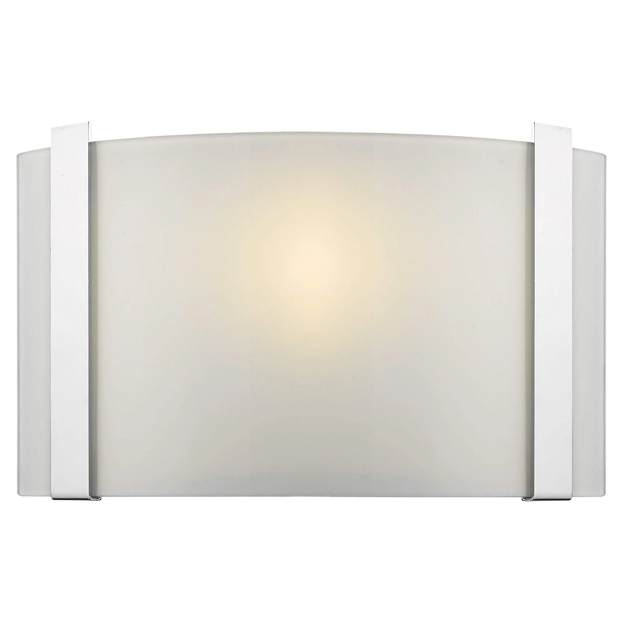 Polished Chrome Wall Sconce with Frosted Glass Shade - Image 2