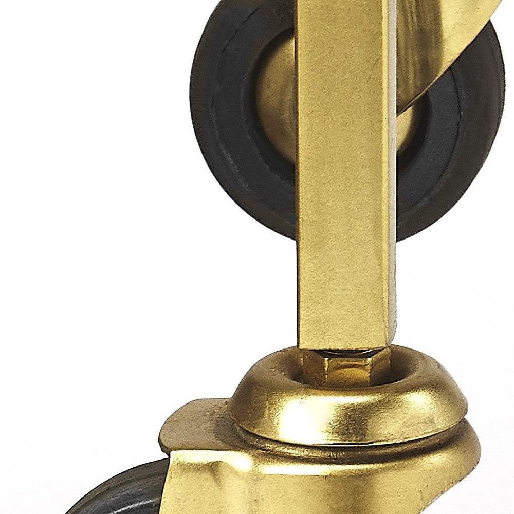 Polished Gold Bar Cart - Image 3