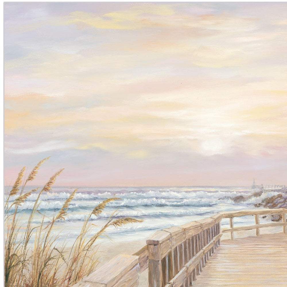 Ponce Inlet Jetty Sunrise 1 White Framed Print Wall Art - Image 2