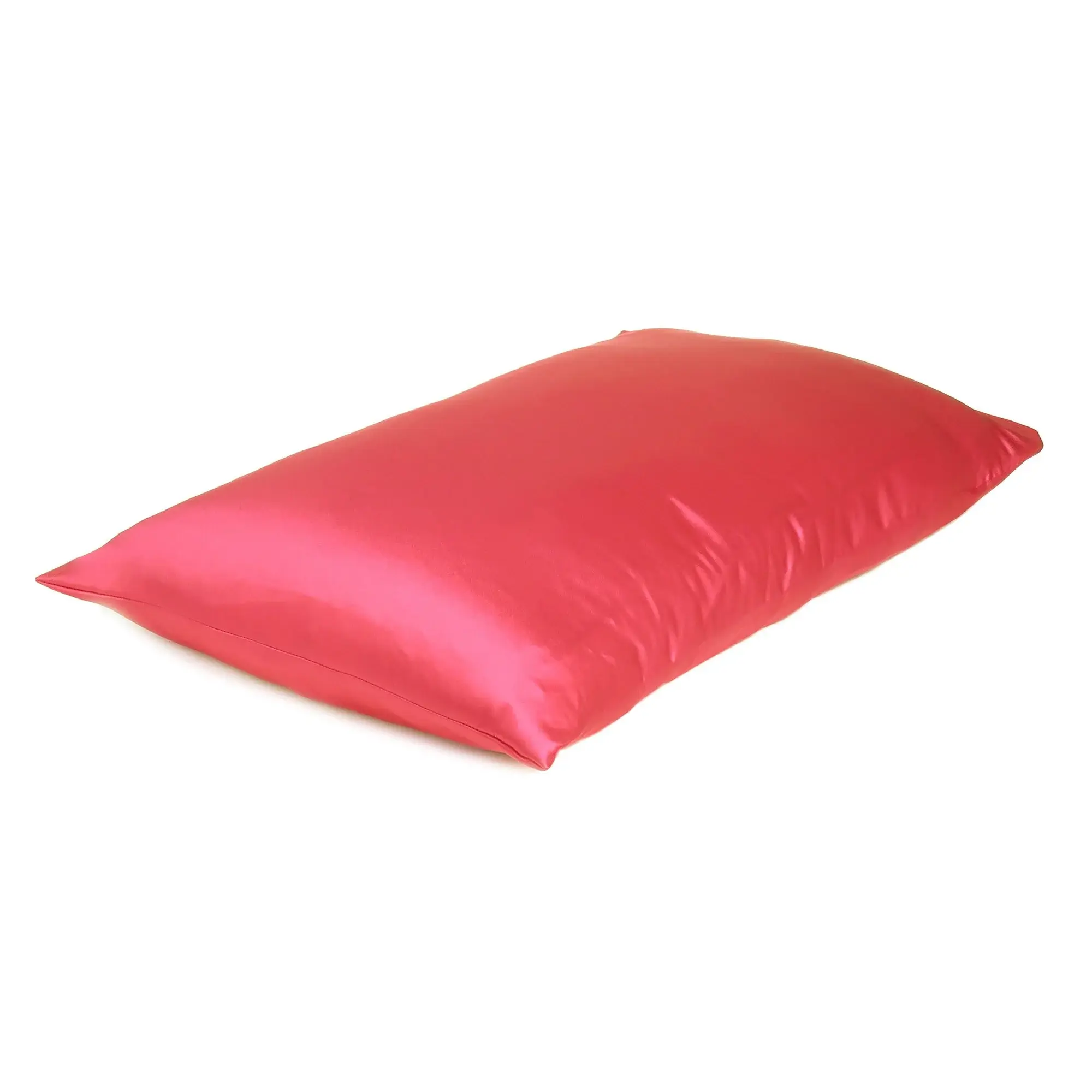 Poppy Red Dreamy Set Of 2 Silky Satin Queen Pillowcases - Image 3