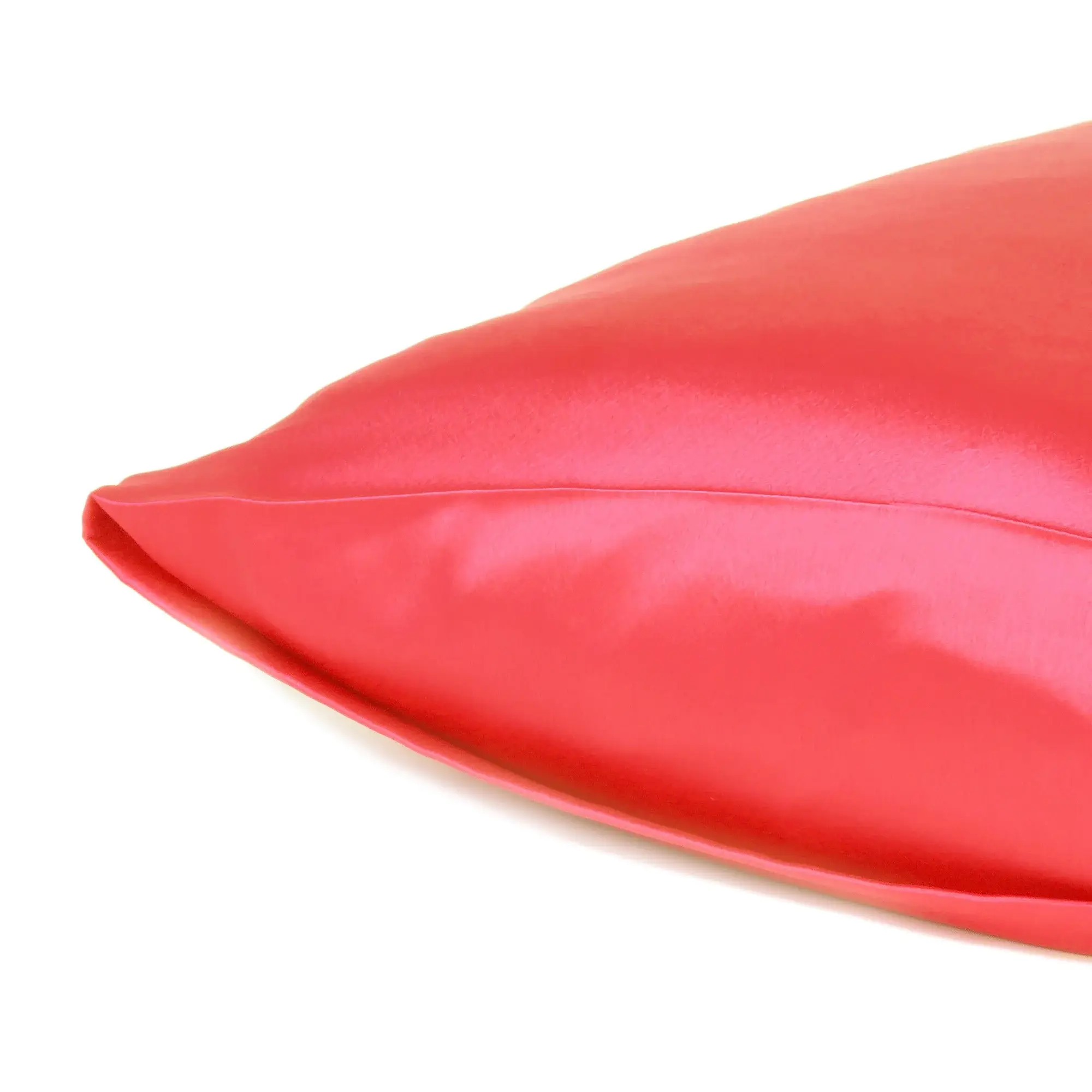 Poppy Red Dreamy Set Of 2 Silky Satin Queen Pillowcases - Image 5