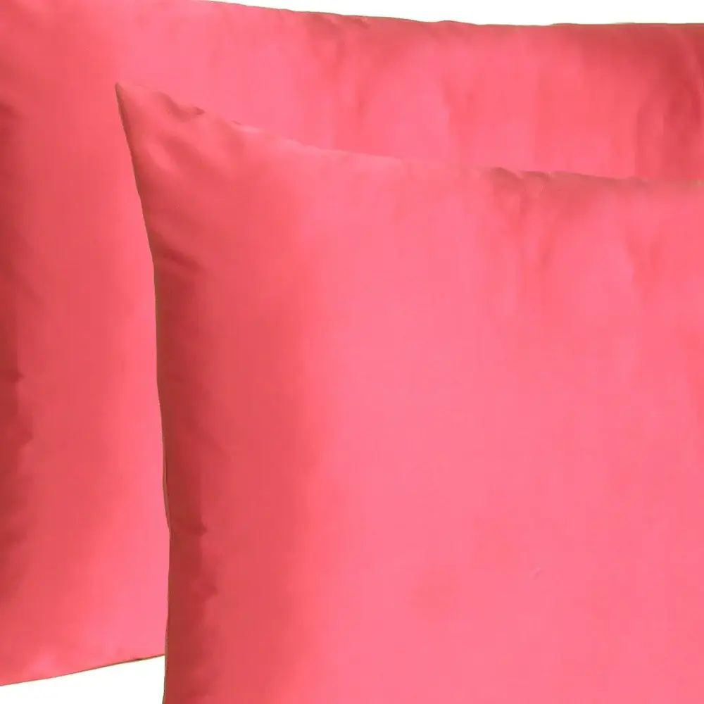 Poppy Red Dreamy Set Of 2 Silky Satin Queen Pillowcases - Image 6
