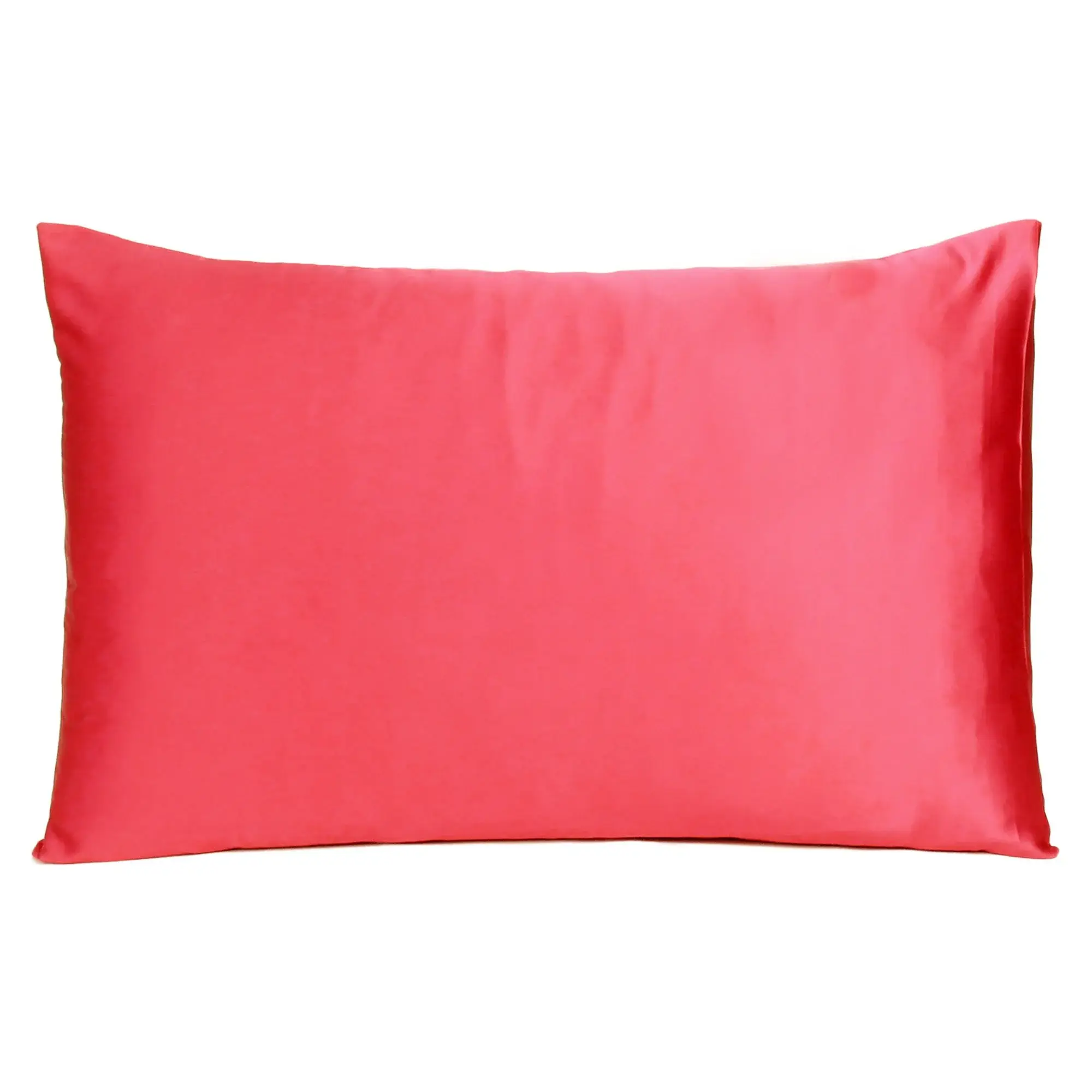 Poppy Red Dreamy Set Of 2 Silky Satin Standard Pillowcases - Image 2