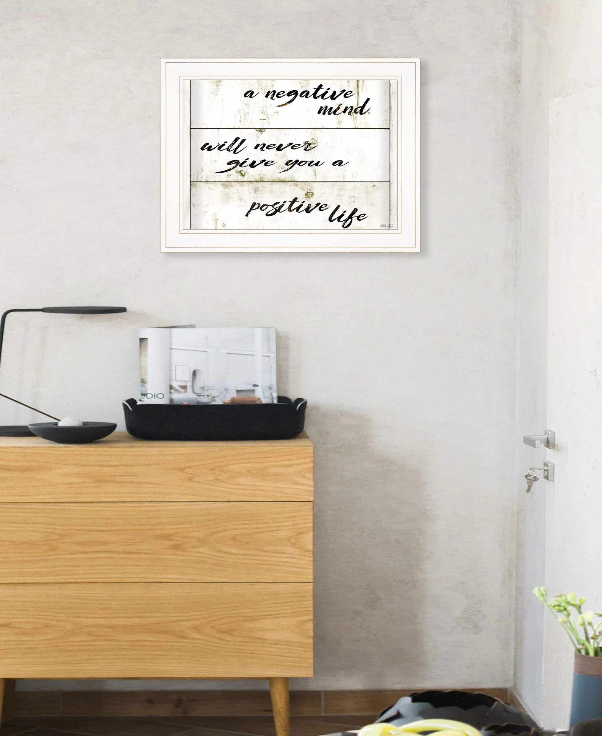 Positive Life 2 White Framed Print Wall Art - Image 5