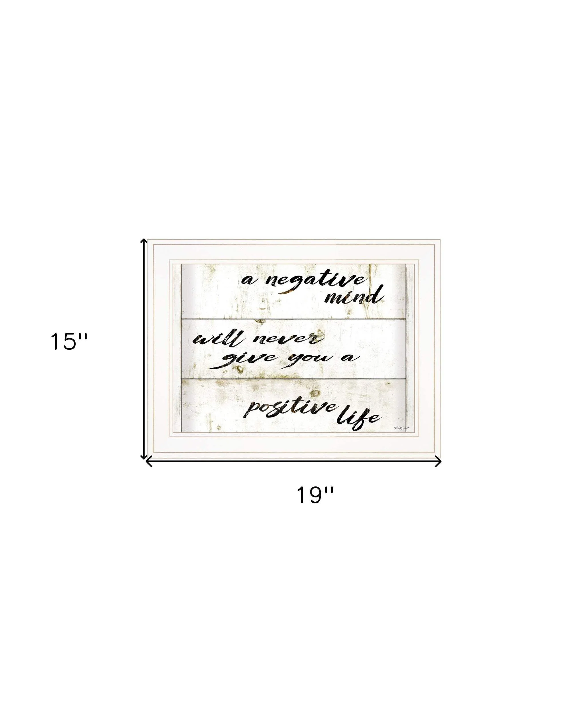 Positive Life 2 White Framed Print Wall Art - Image 6