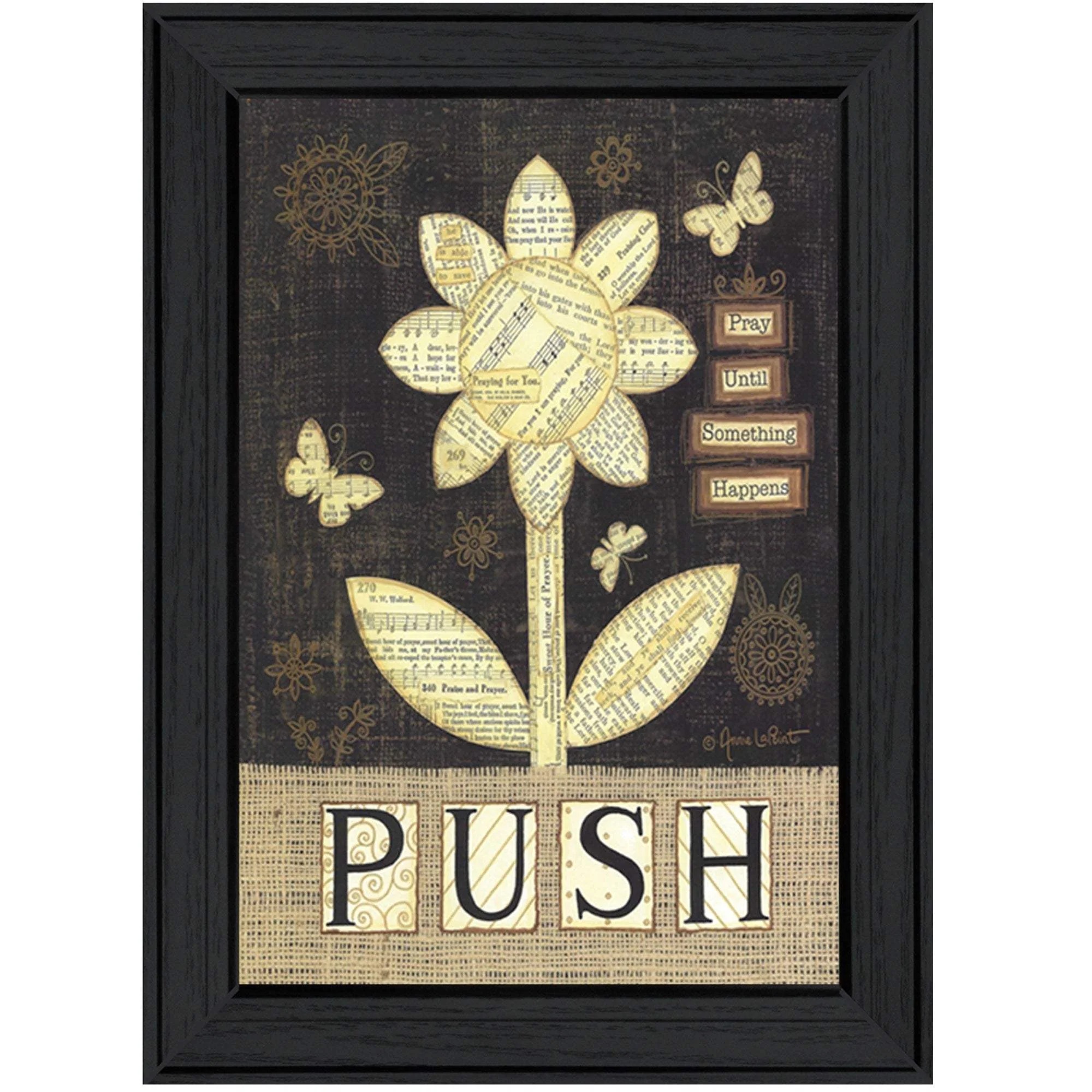 Pray Until Something Happens Black Framed Print Wall Art - Image 2