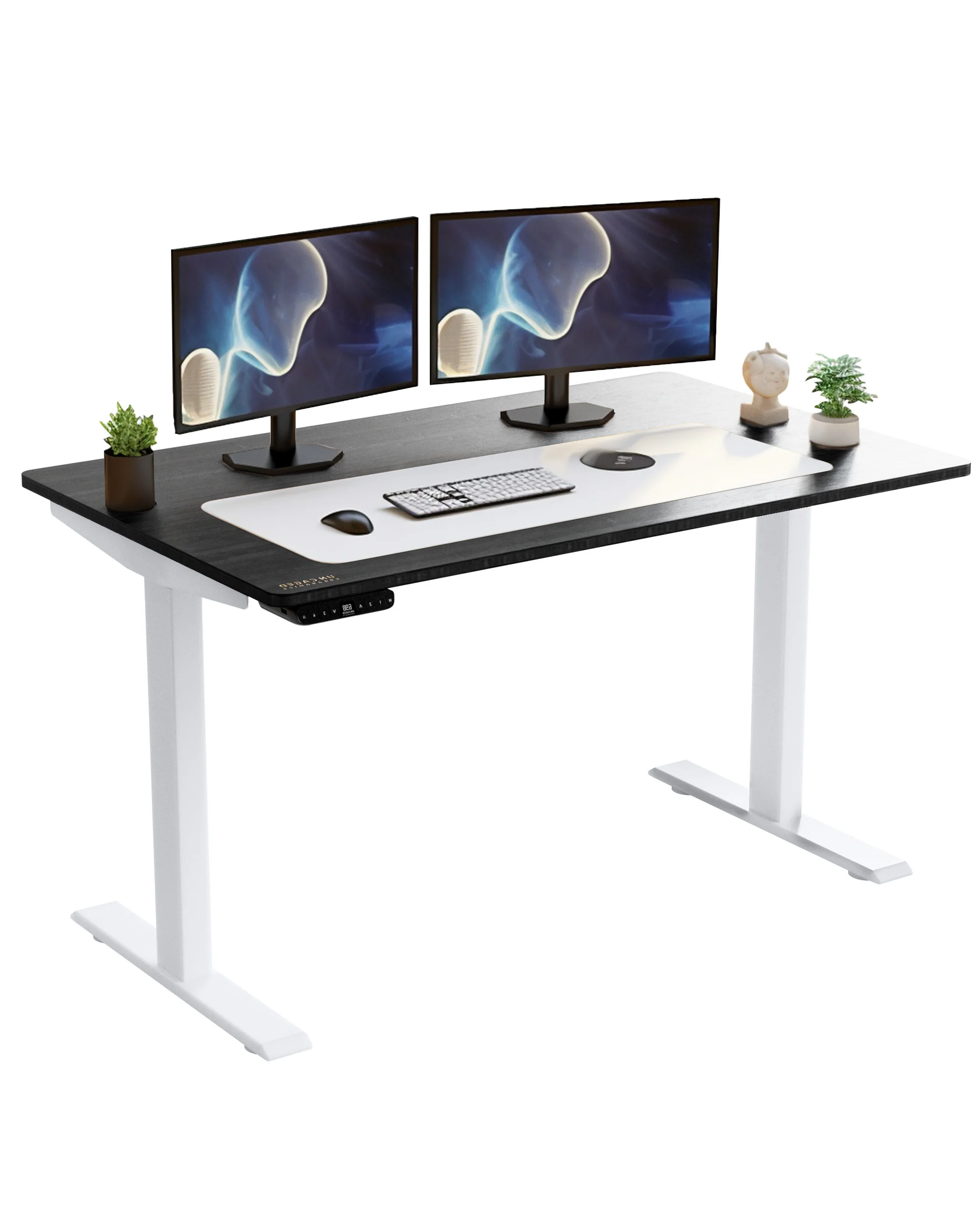 Premier 52" White Dual Motor Electric Office Adjustable Standing Desk - Image 2