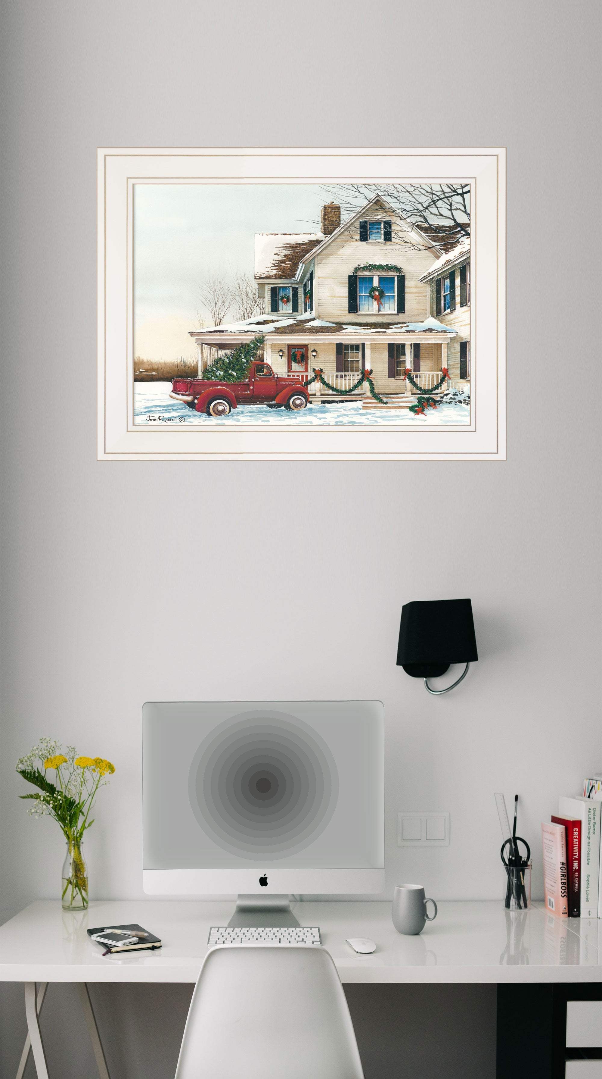 Preparing for Christmas 1 White Framed Print Wall Art - Image 5
