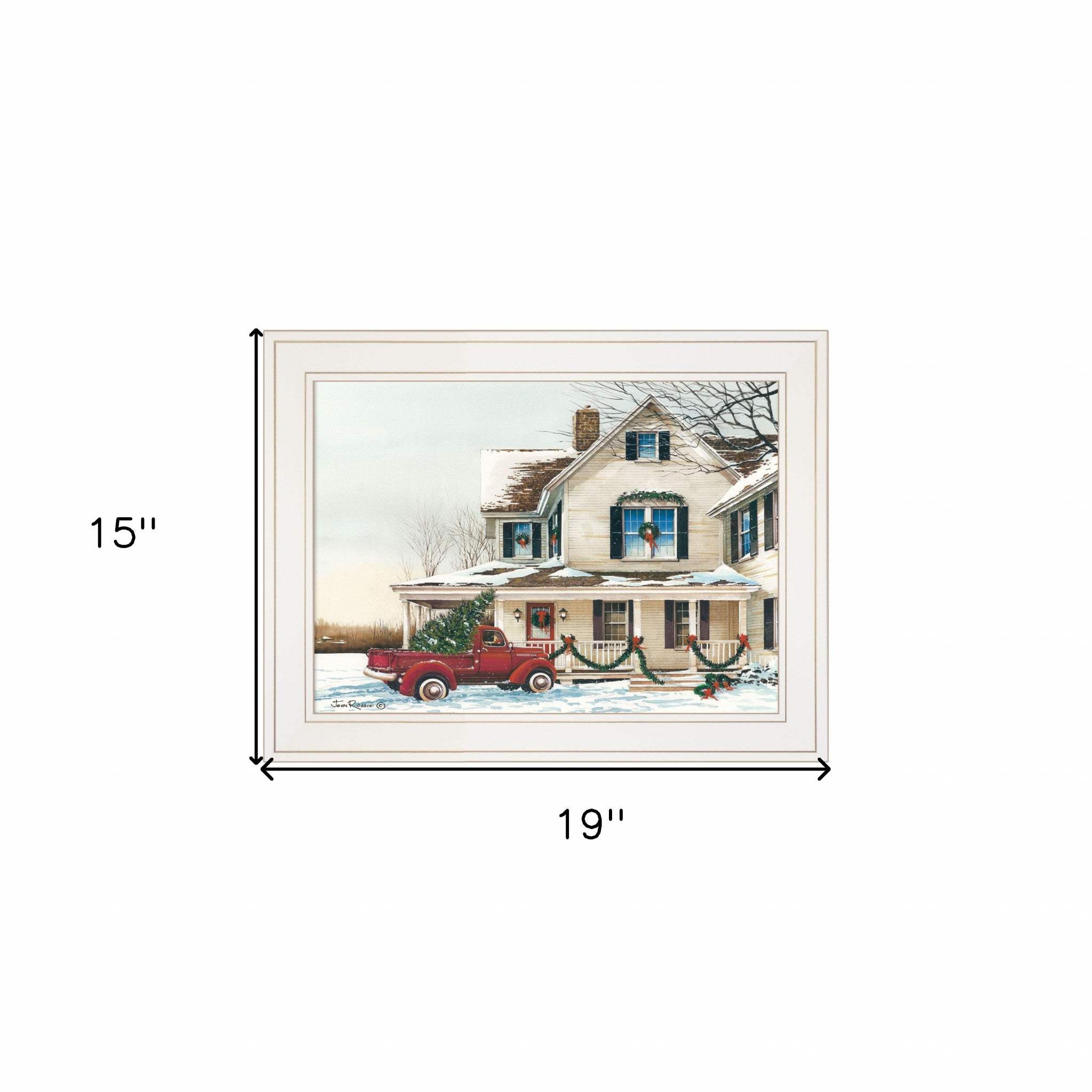 Preparing for Christmas 1 White Framed Print Wall Art - Image 6