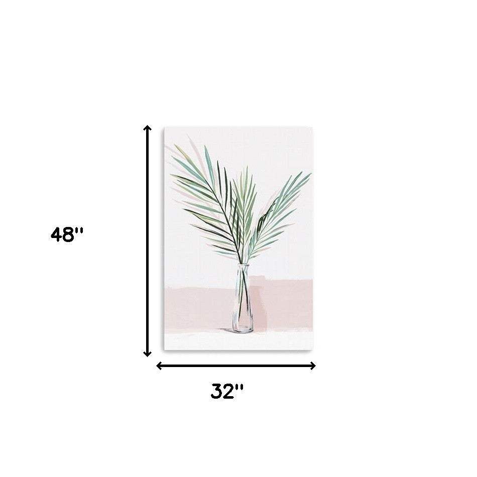 Pretty Green Foliage Pink Unframed Print Wall Art - Image 5