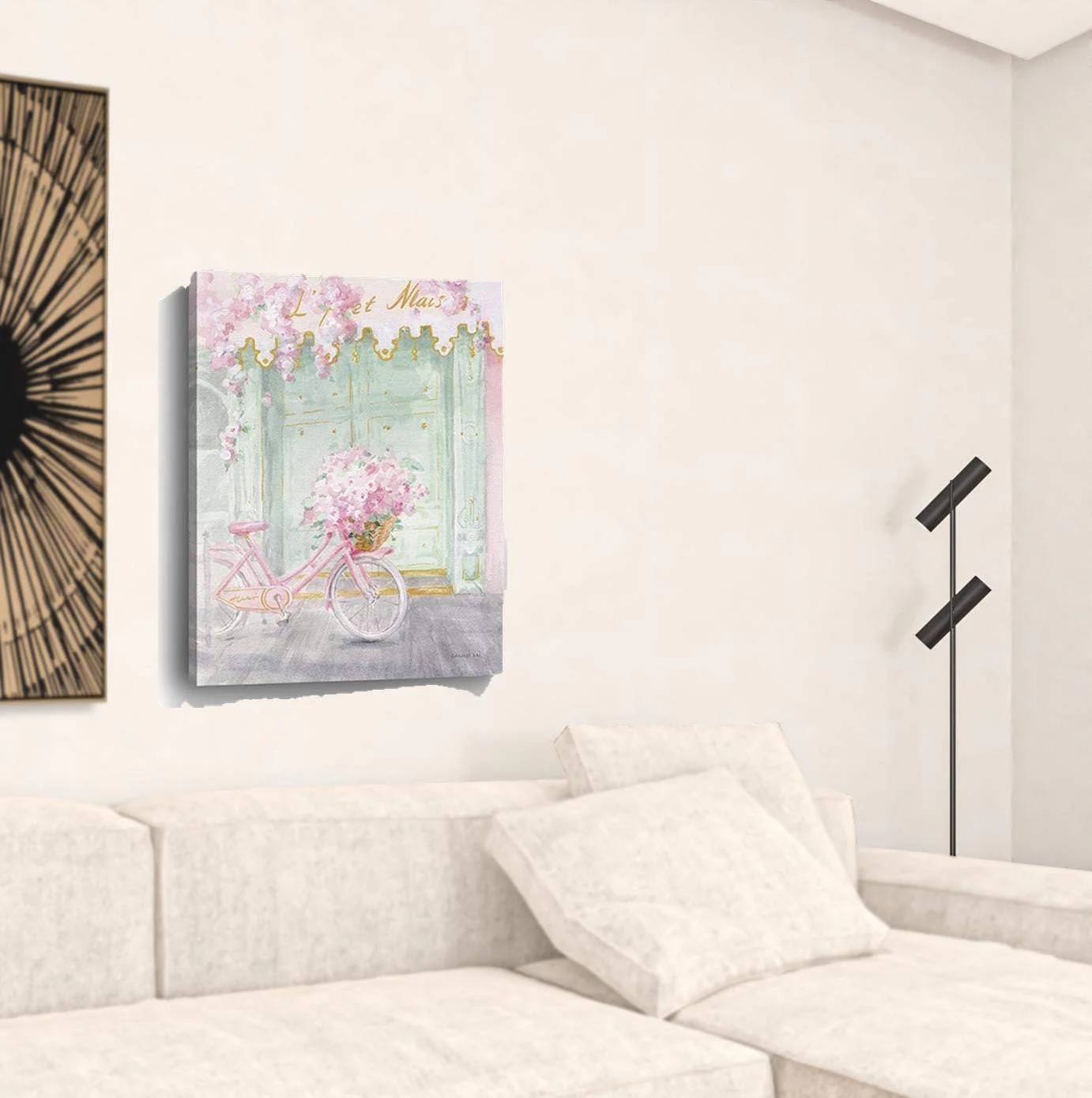 Pretty Pastel Pink Paris Unframed Print Wall Art - Image 3