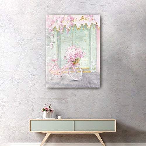 Pretty Pastel Pink Paris Unframed Print Wall Art - Image 4