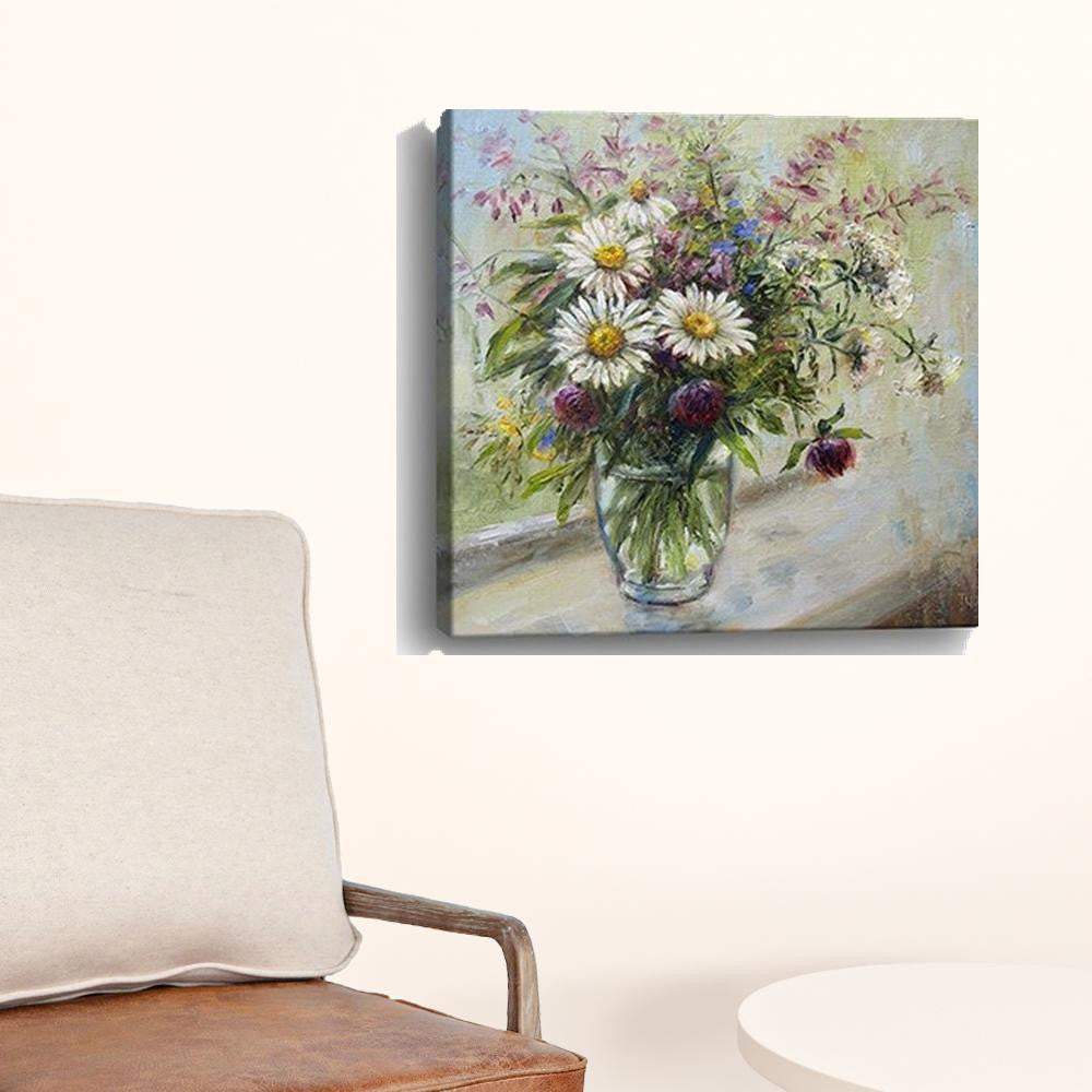 Pretty Vase Of Flowers Unframed Print Wall Art - Image 5