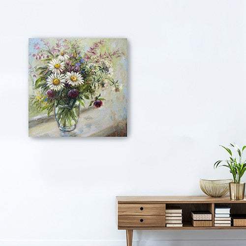 Pretty Vase Of Flowers Unframed Print Wall Art - Image 7