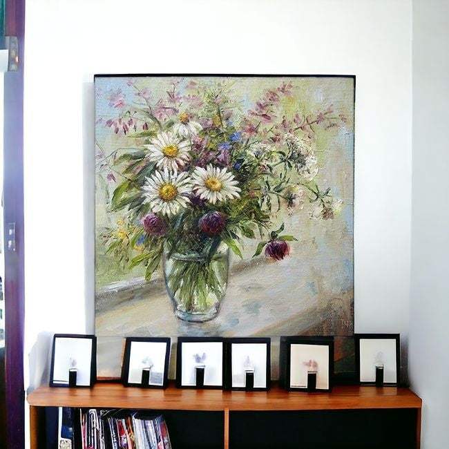 Pretty Vase Of Flowers Unframed Print Wall Art - Image 4