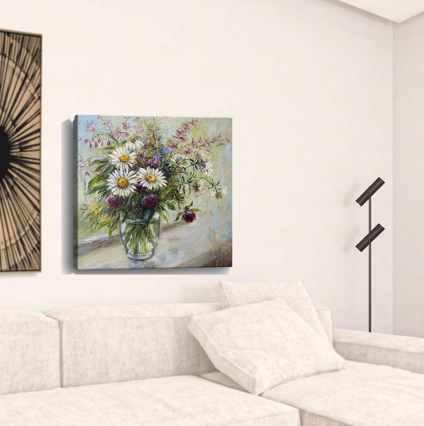 Pretty Vase Of Flowers Unframed Print Wall Art - Image 5