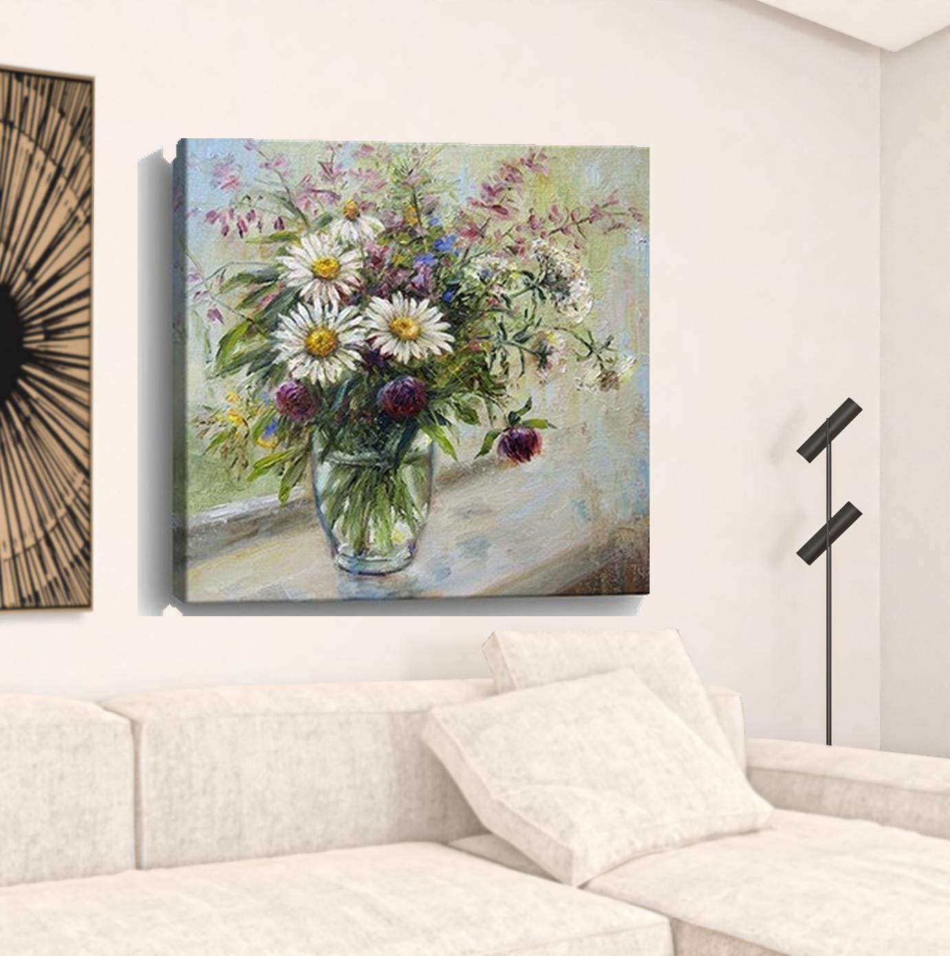 Pretty Vase Of Flowers Unframed Print Wall Art - Image 5