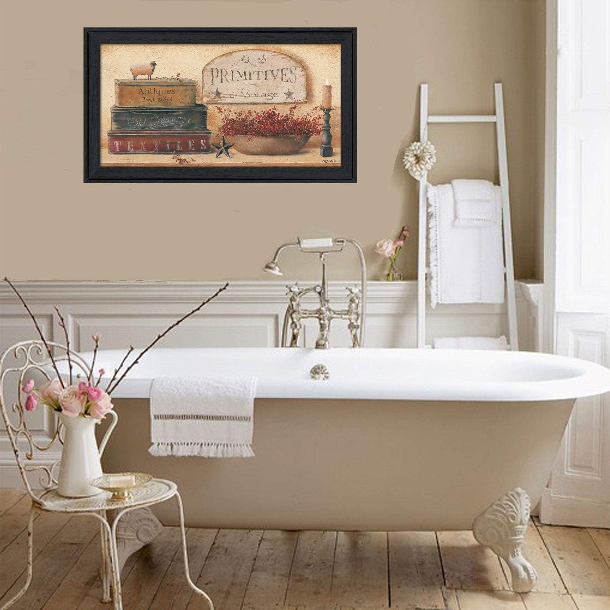 Primitives and Vintage 1 Black Framed Print Wall Art - Image 4