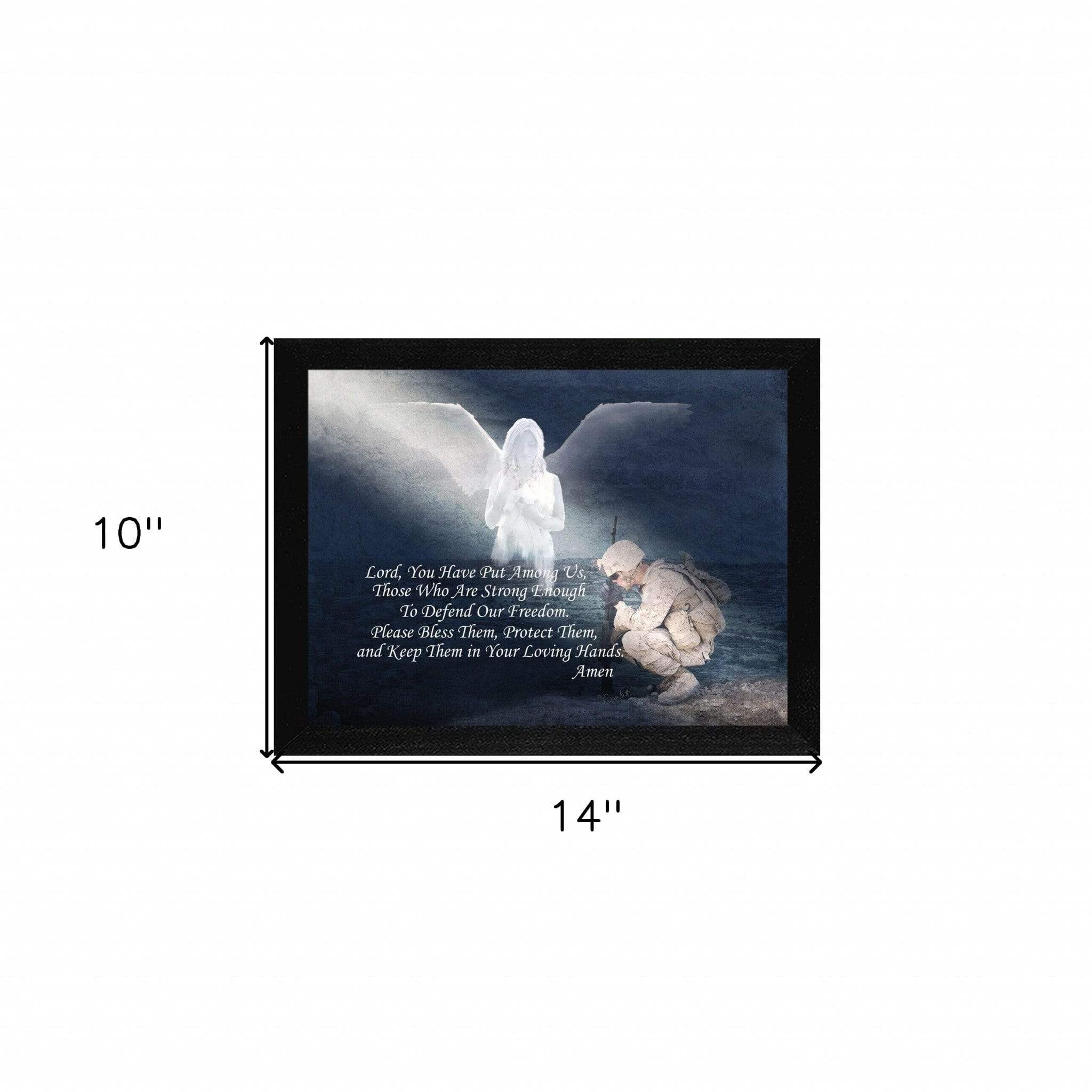 Protect our Soldiers Black Framed Print Wall Art - Image 4