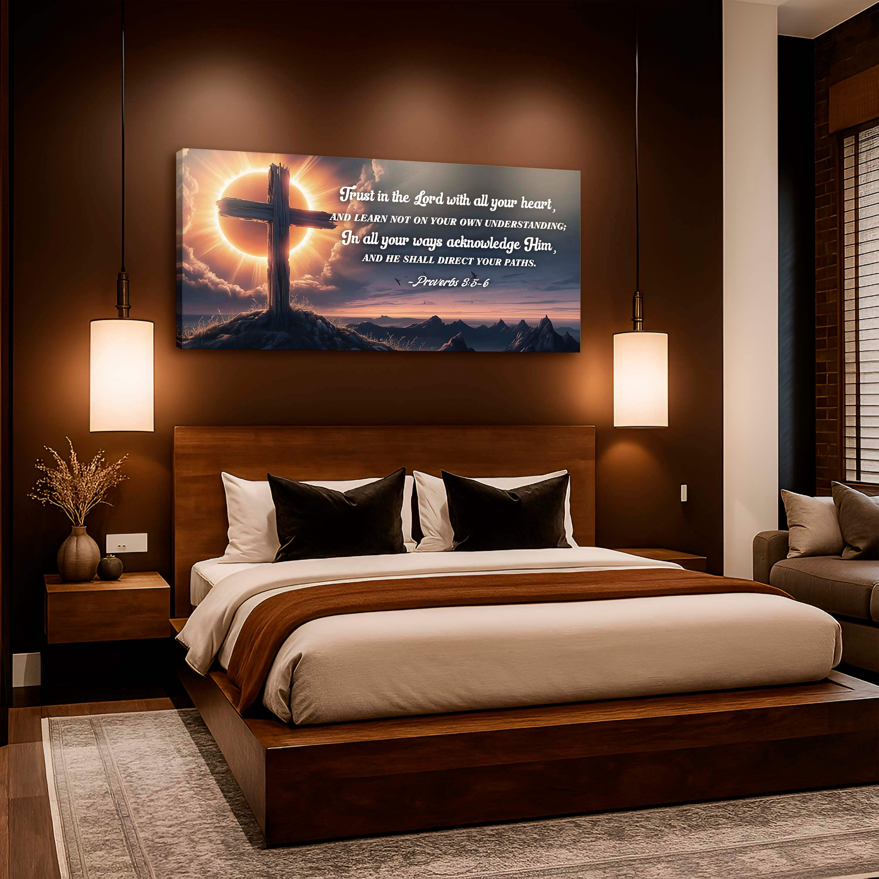 Proverbs 3:5-6 - Trust In The Lord With All Your Heart Faith Sign III - Image 4