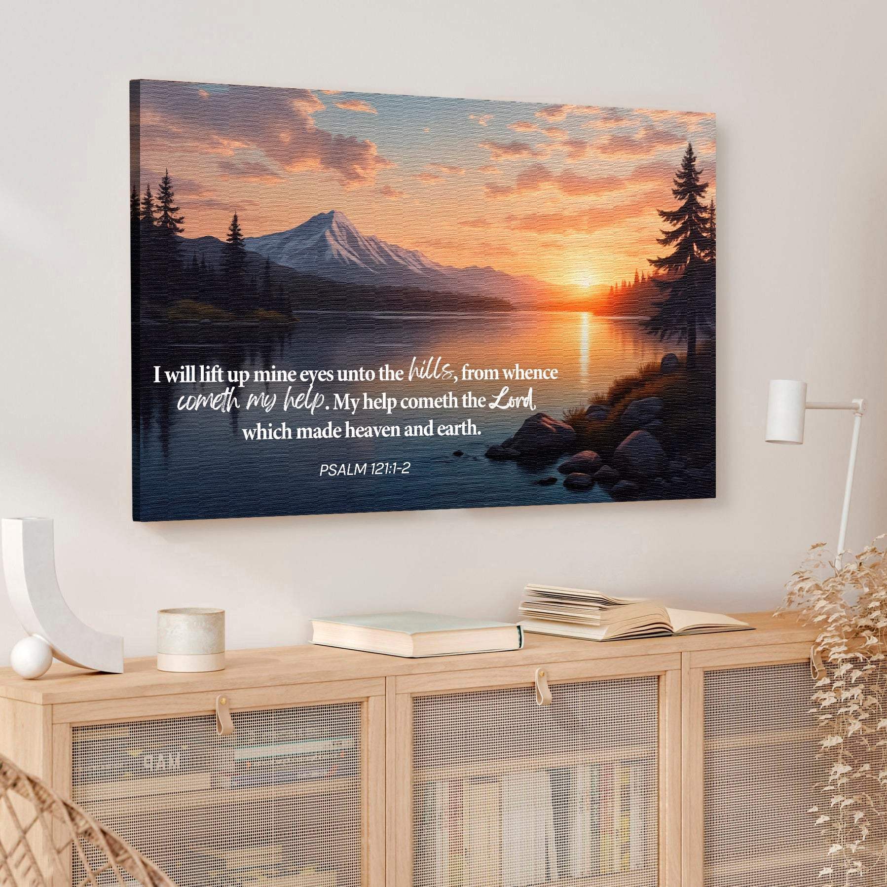 Psalm 121:1-2 - A Song Of Ascents Faith Wall Sign - Image 2