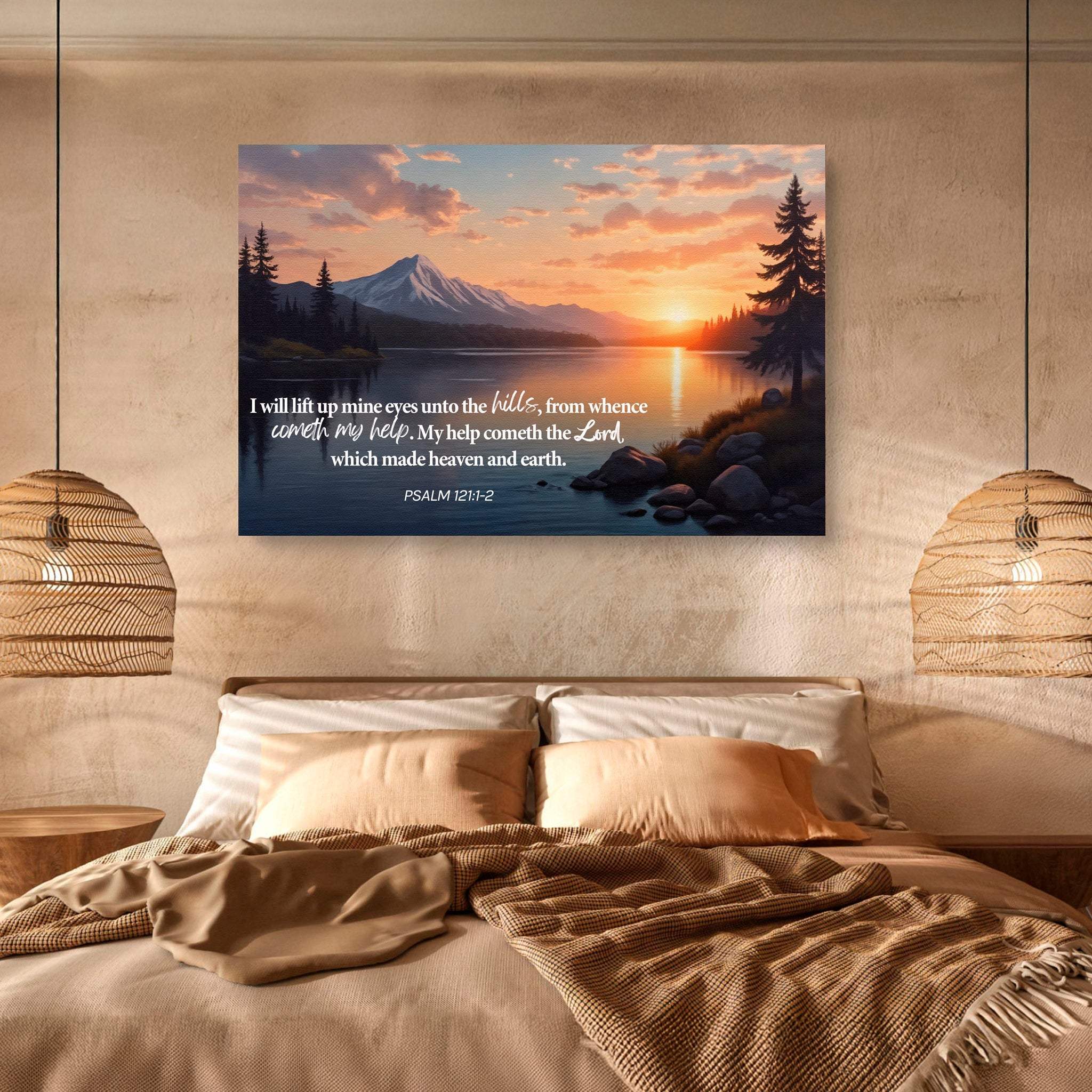 Psalm 121:1-2 - A Song Of Ascents Faith Wall Sign - Image 3