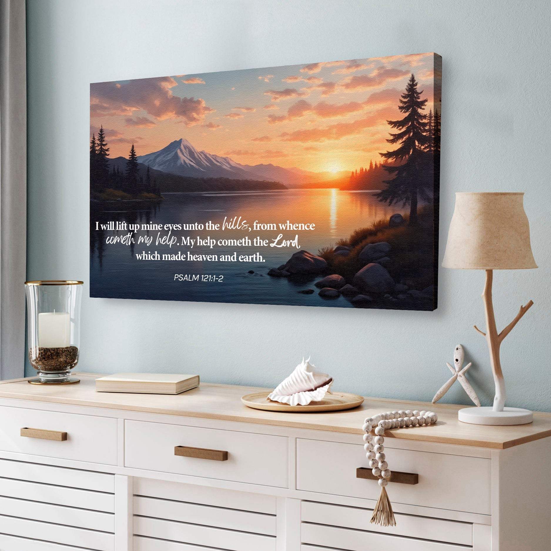 Psalm 121:1-2 - A Song Of Ascents Faith Wall Sign - Image 4