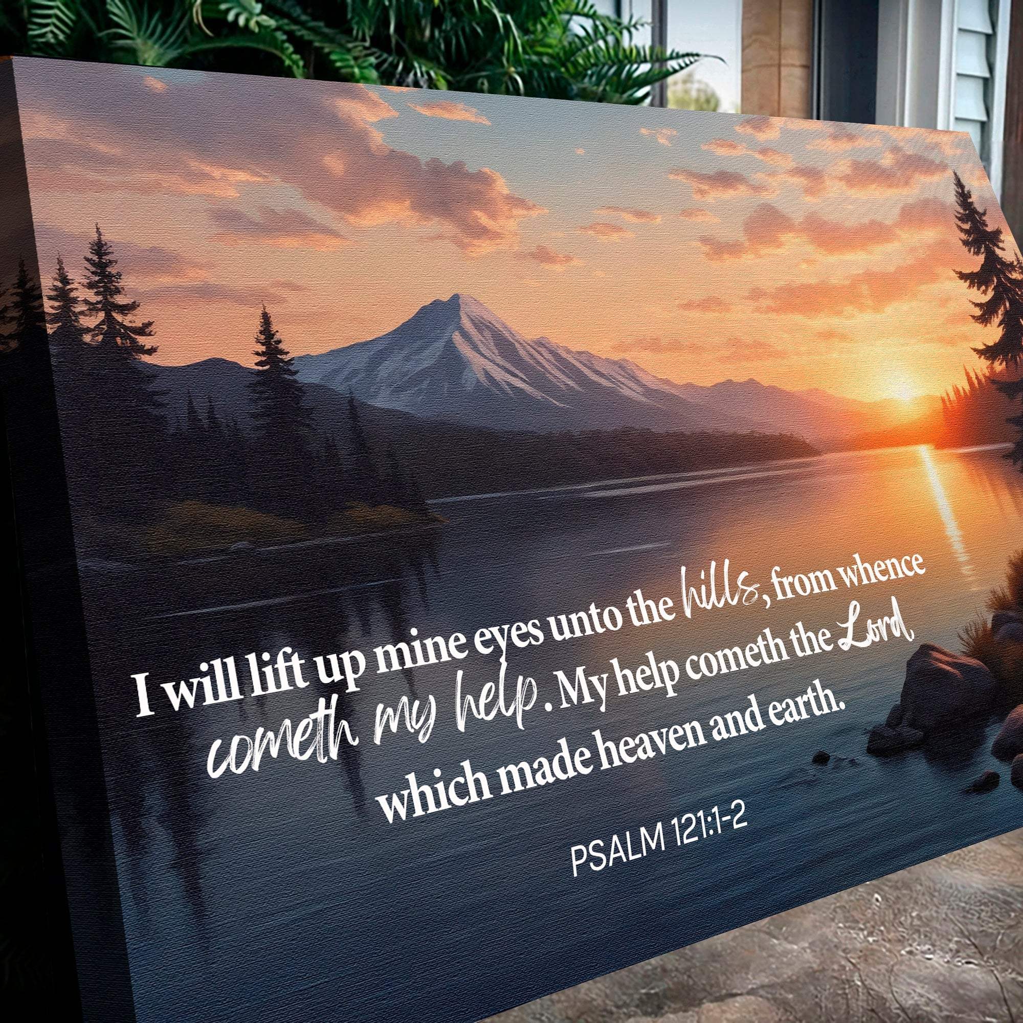 Psalm 121:1-2 - A Song Of Ascents Faith Wall Sign - Image 5
