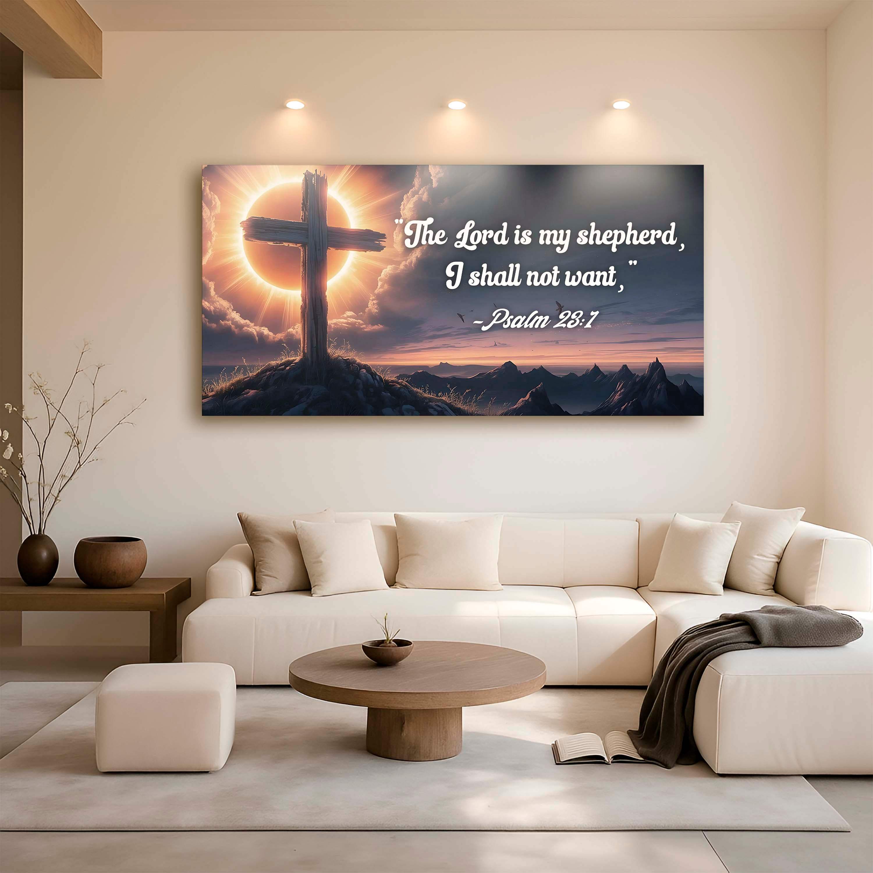 Psalm 23:1 - The Lord Is My Shepherd I Shall Not Want Faith Sign - Image 3