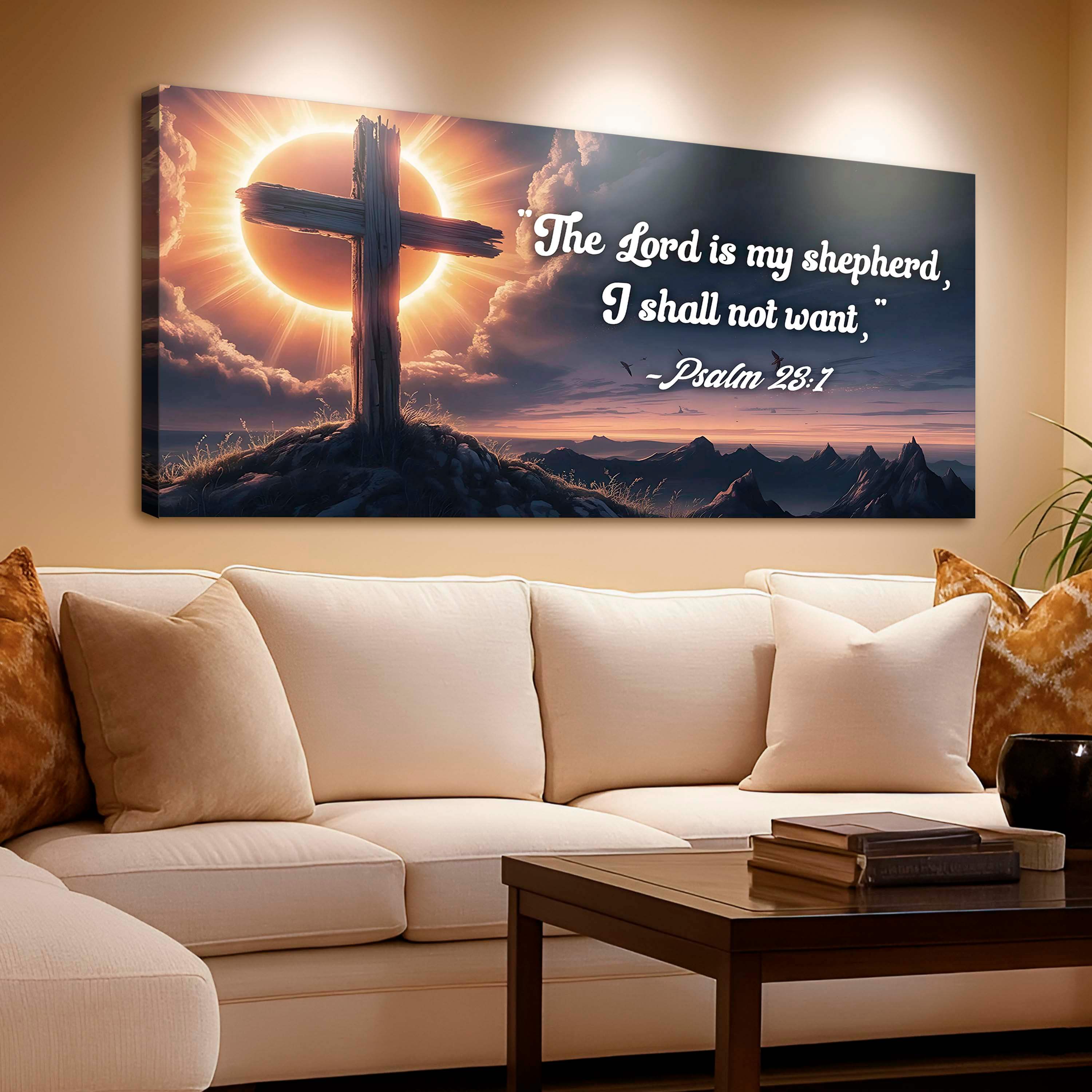Psalm 23:1 - The Lord Is My Shepherd I Shall Not Want Faith Sign - Image 4