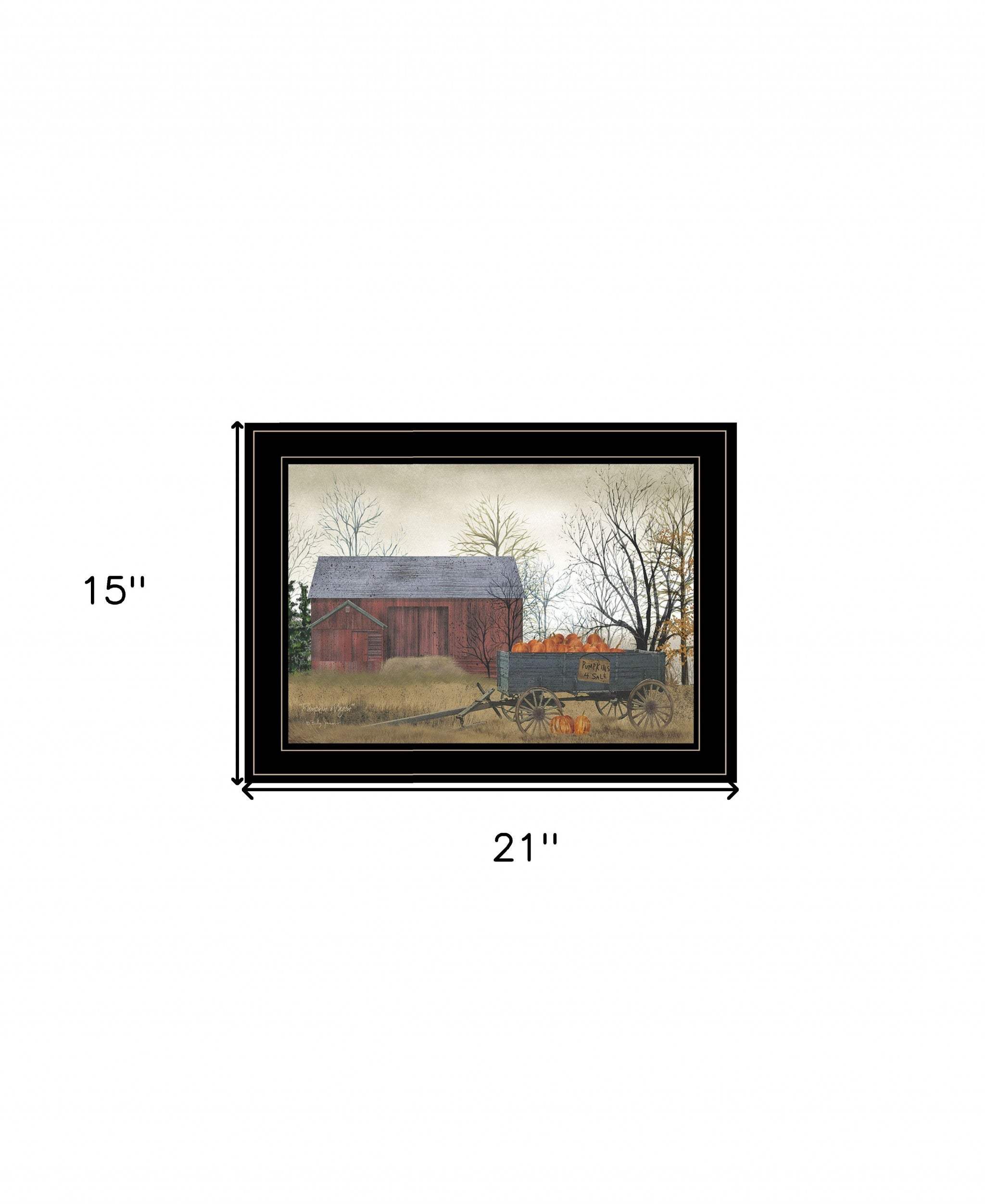 Pumpkin Wagon 4 Black Framed Print Wall Art - Image 5