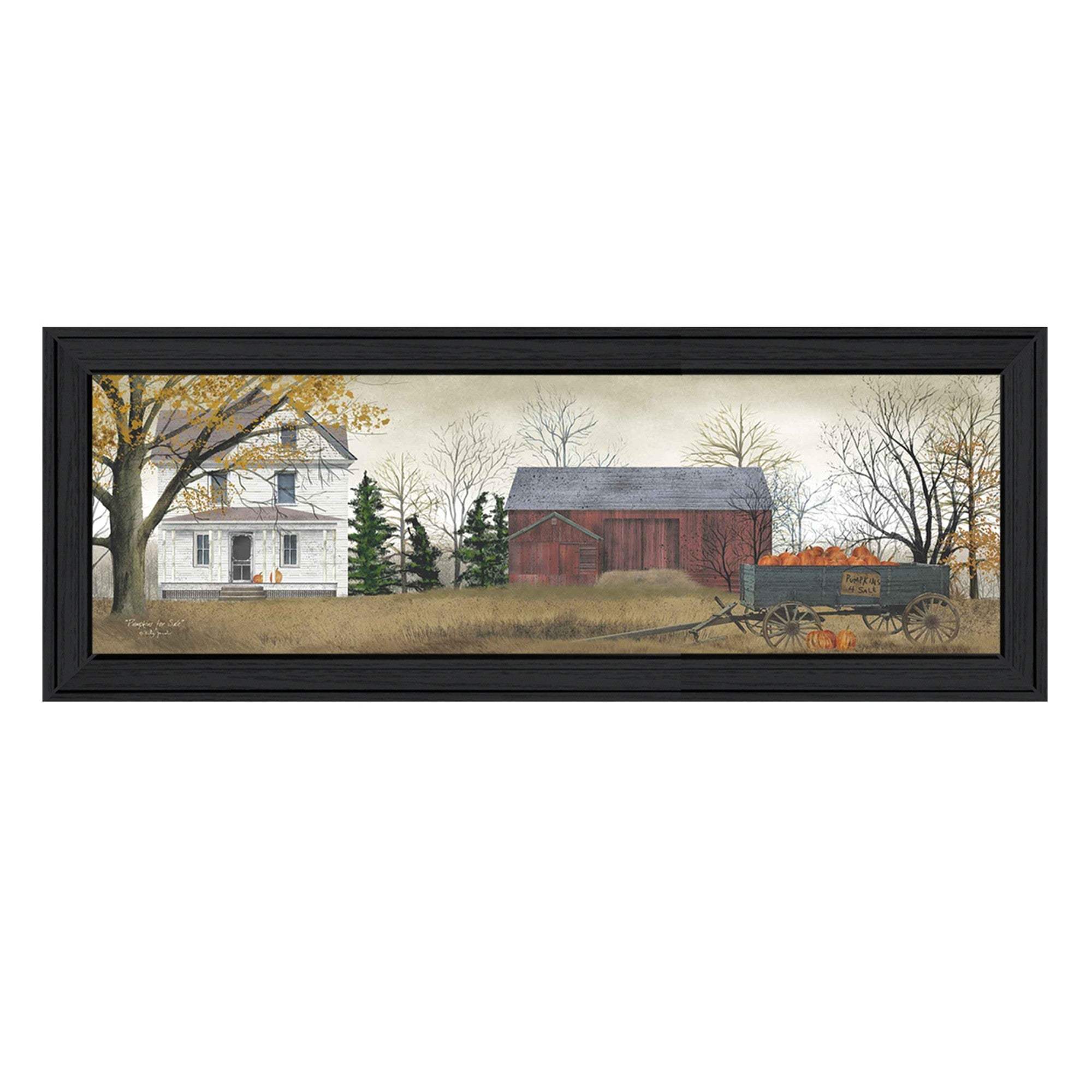 Pumpkins For Sale 1 Black Framed Print Wall Art - Image 2