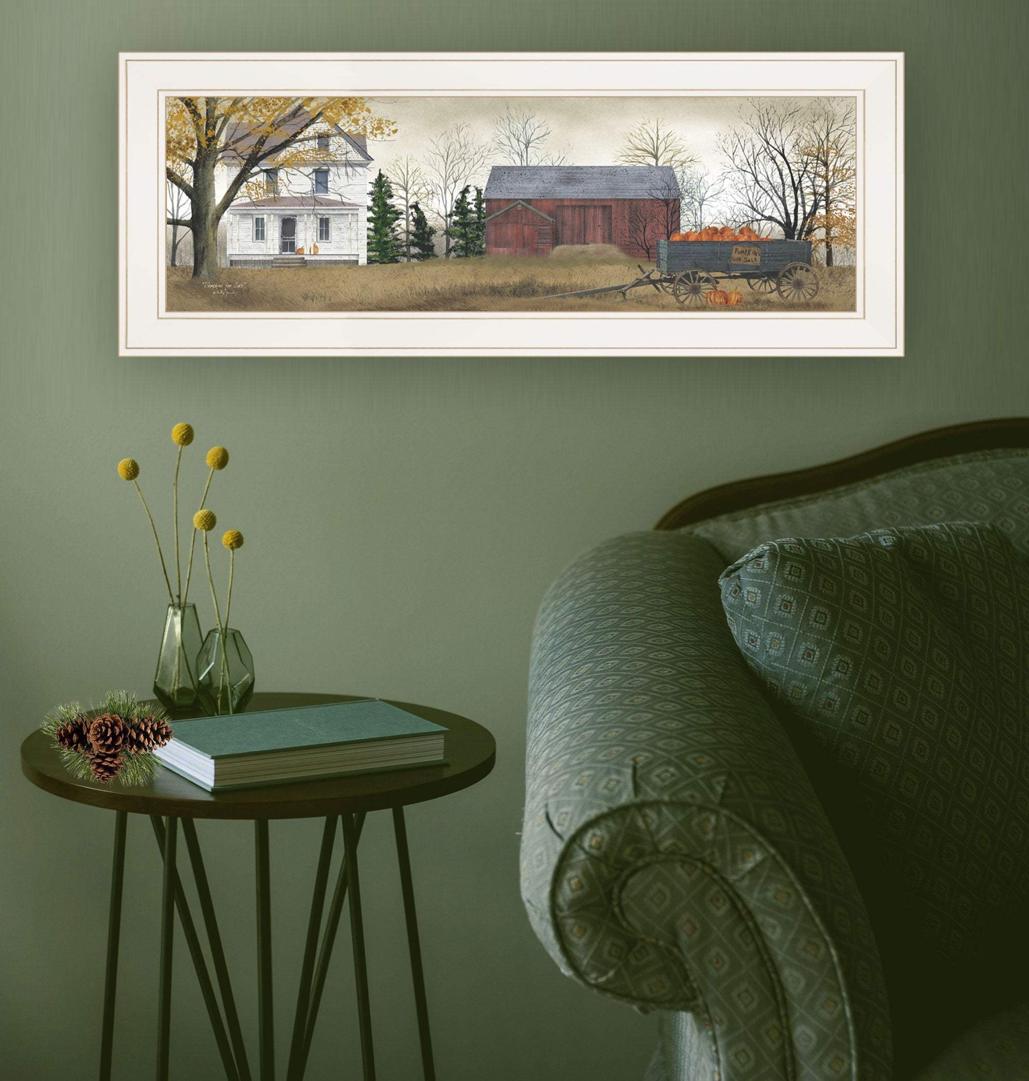 Pumpkins For Sale 2 White Framed Print Wall Art - Image 4